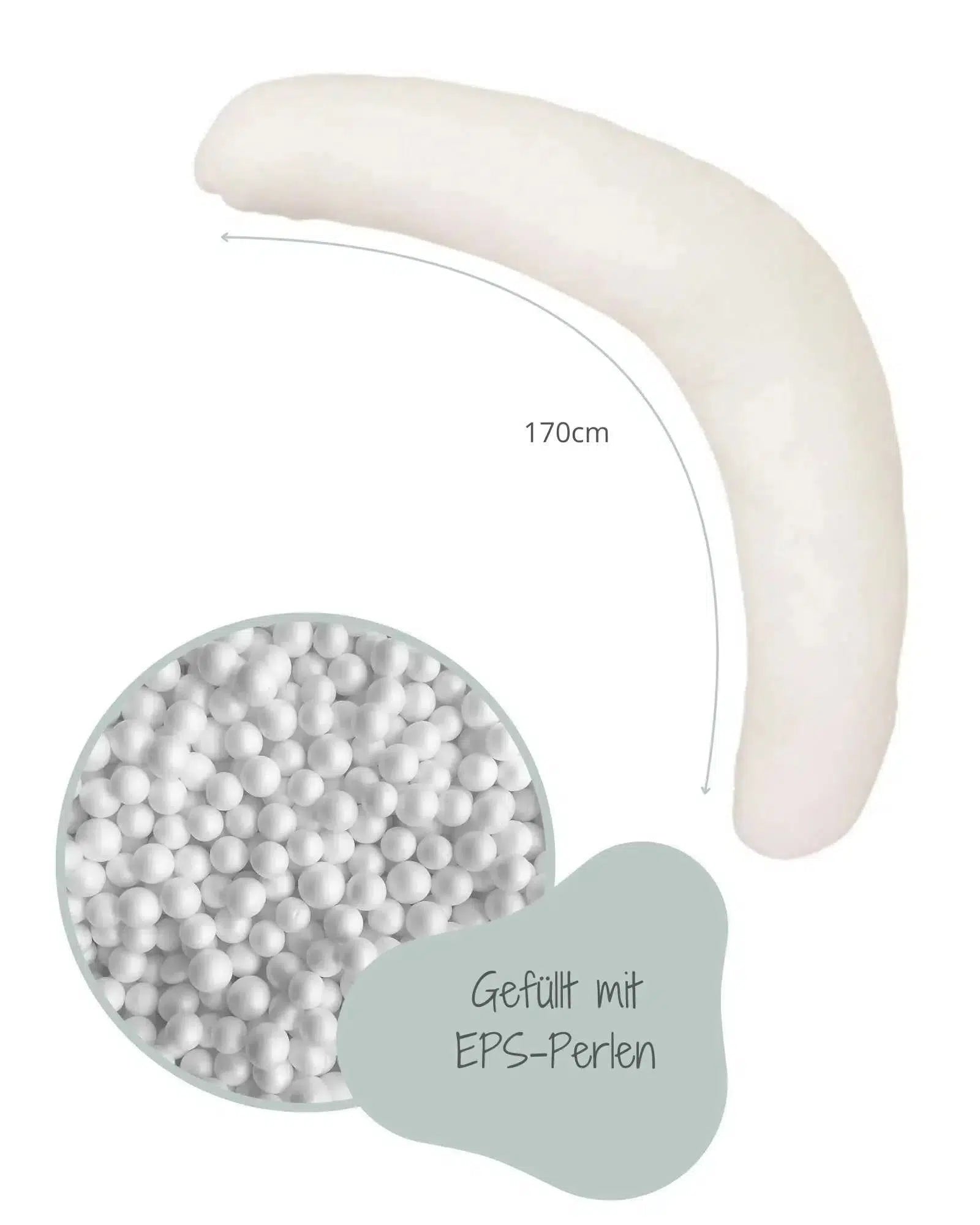 170 cm Stillkissen-Inlett mit EPS-Perlen-ULLENBOOM Baby-Default-ULLENBOOM Baby