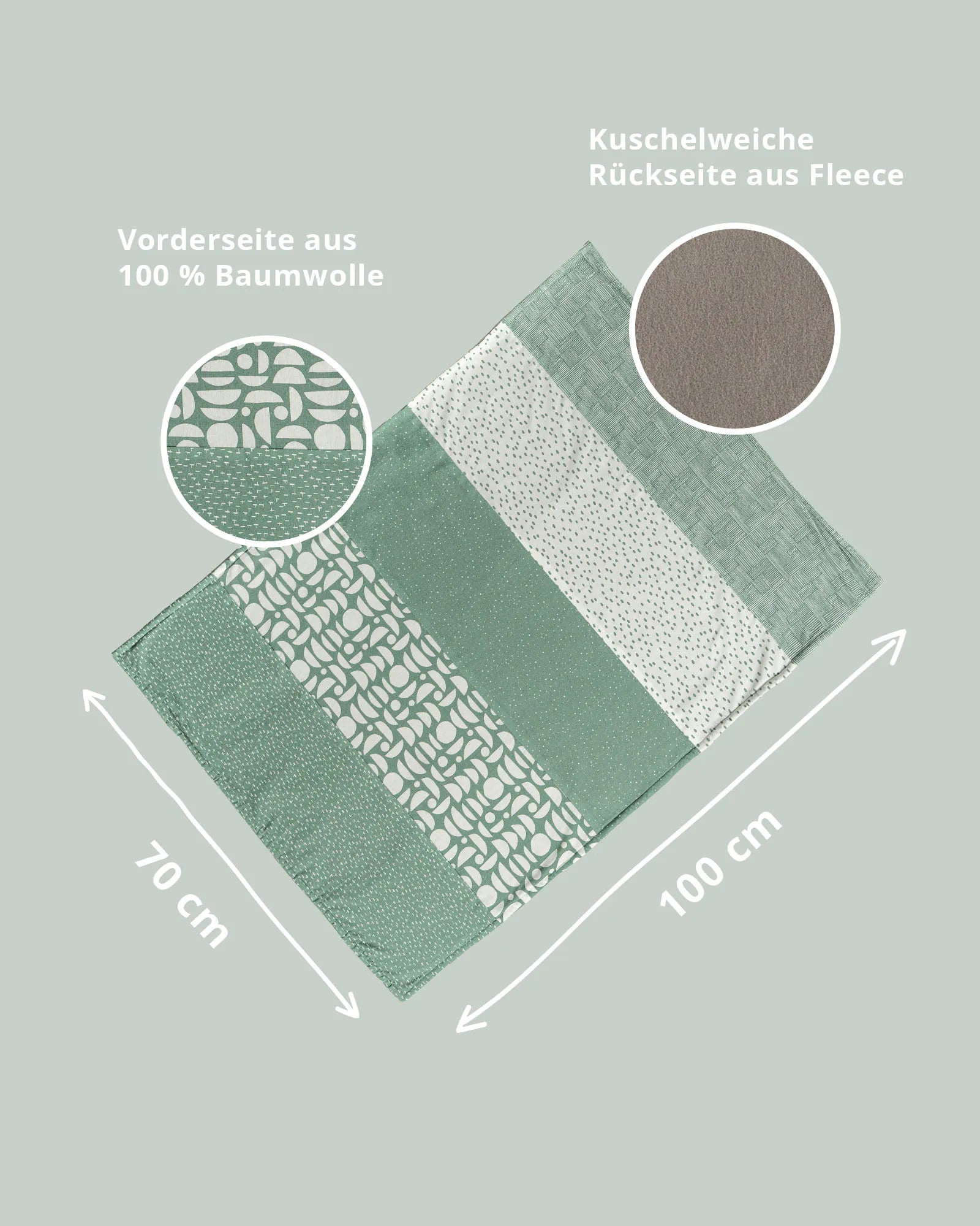 Babydecke Classic Grün-Babydecken-ULLENBOOM Baby