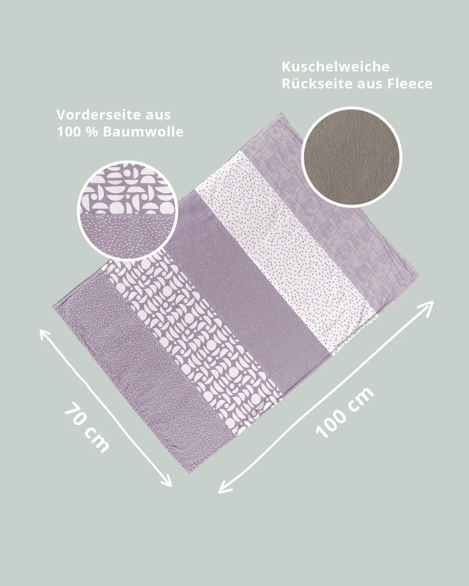 Babydecke Classic Flieder-Babydecken-ULLENBOOM Baby
