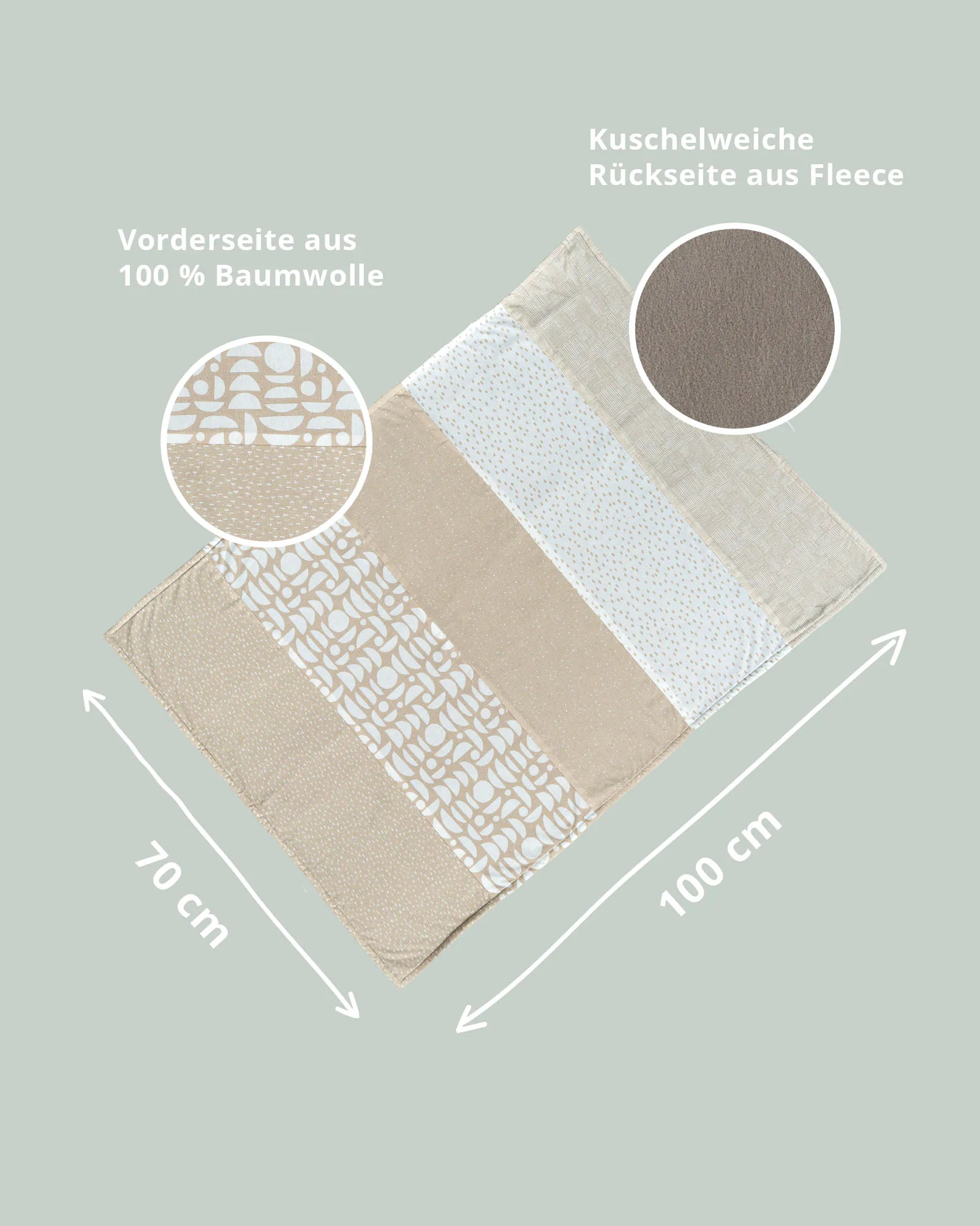 Babydecke Classic Sand-Babydecken-ULLENBOOM Baby