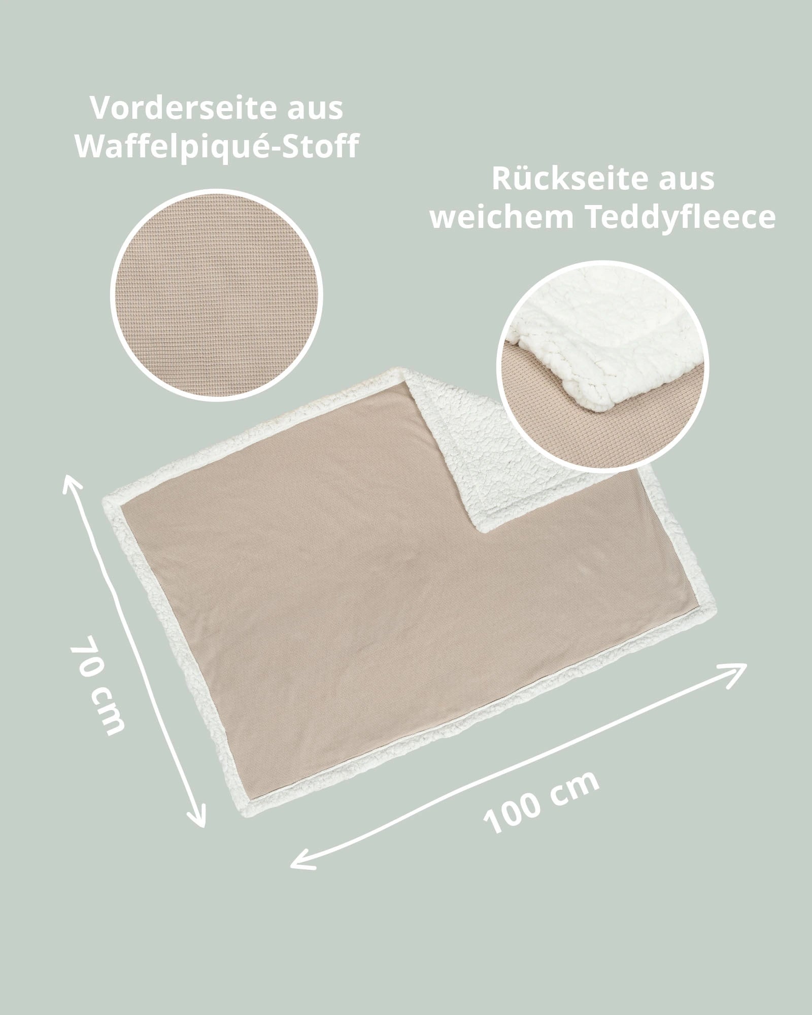Babydecke Teddy Sand-Babydecken-ULLENBOOM Baby