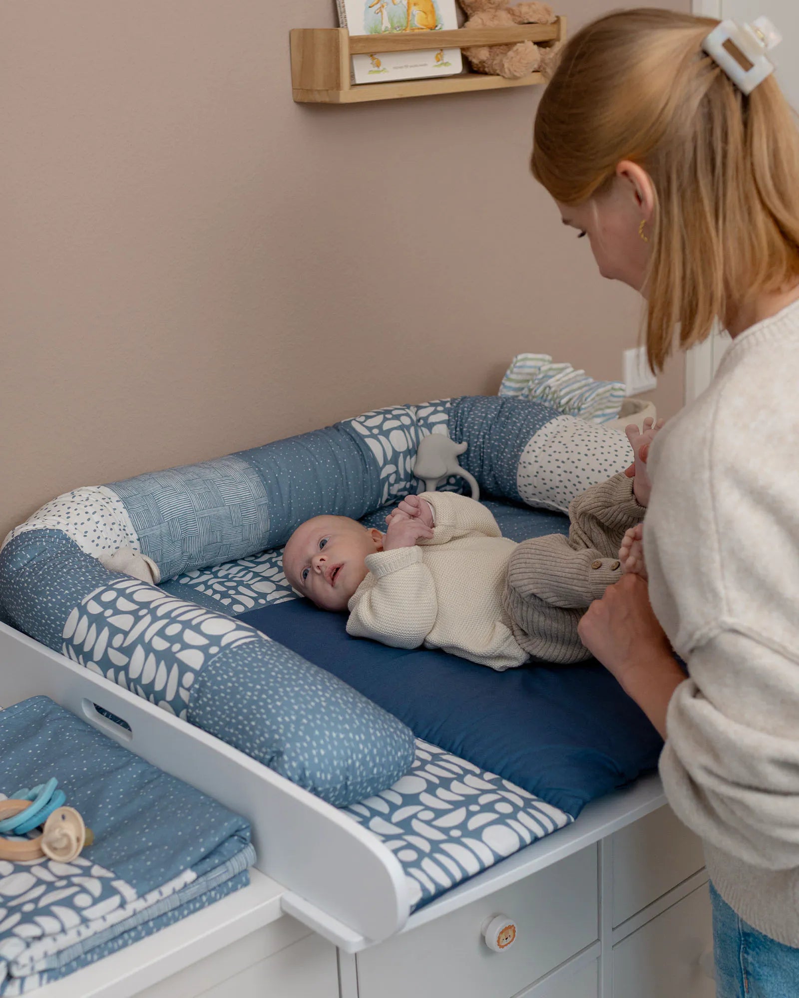 Baby Bettschlange Classic Blau-Bettschlangen-ULLENBOOM Baby