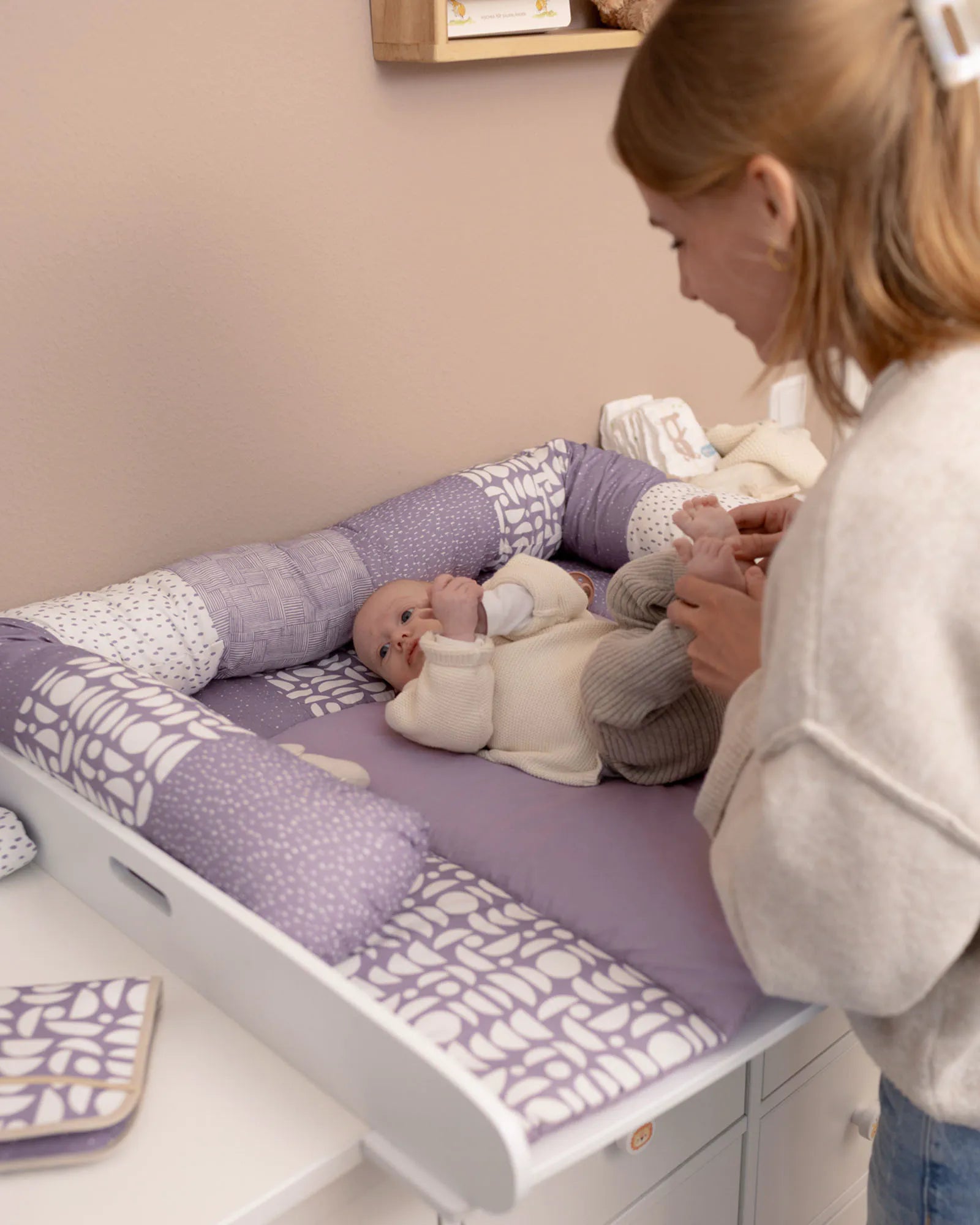 Baby Bettschlange Classic Flieder-Bettschlangen-ULLENBOOM Baby