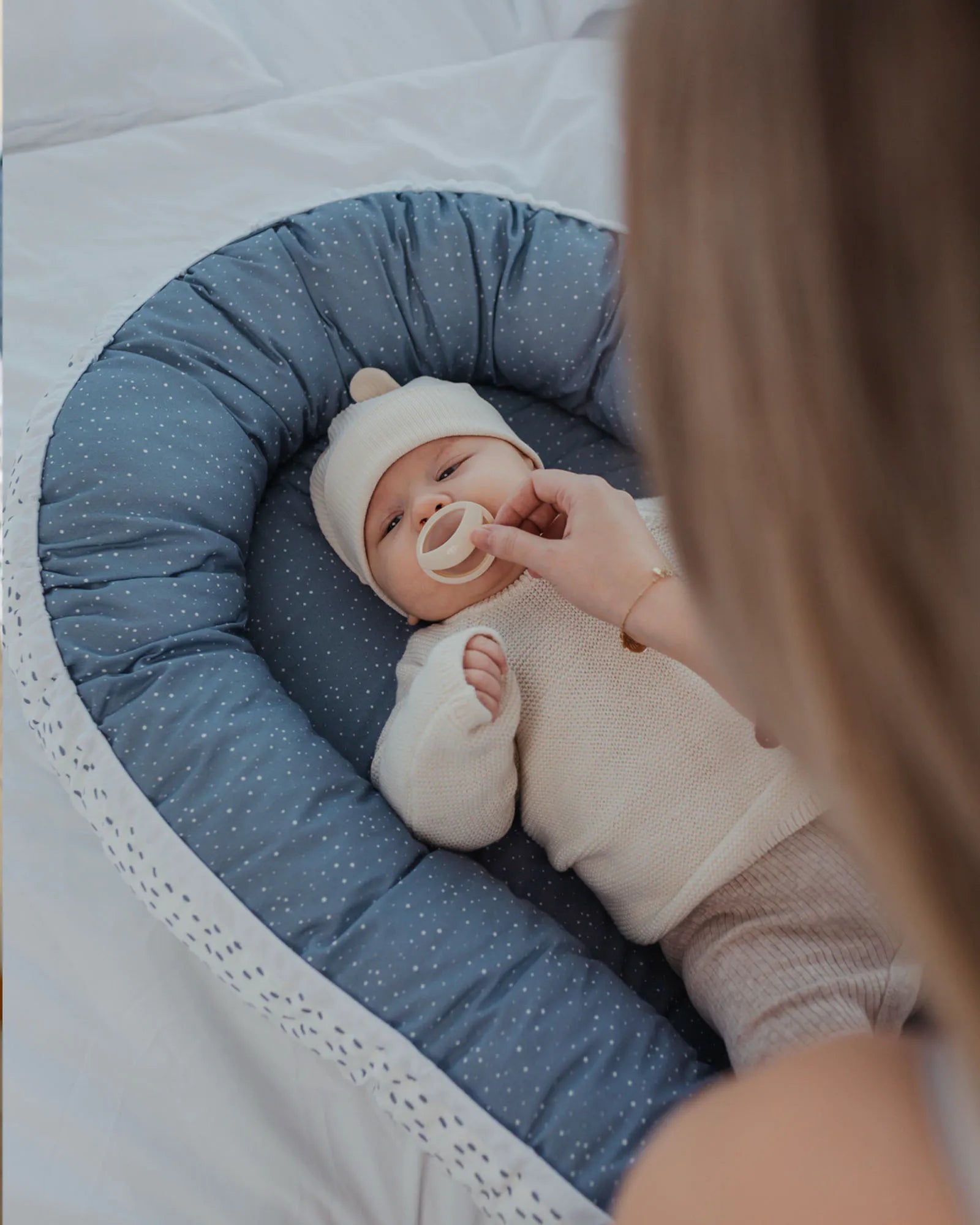 Babynest Classic Blau-Babynestchen-ULLENBOOM Baby