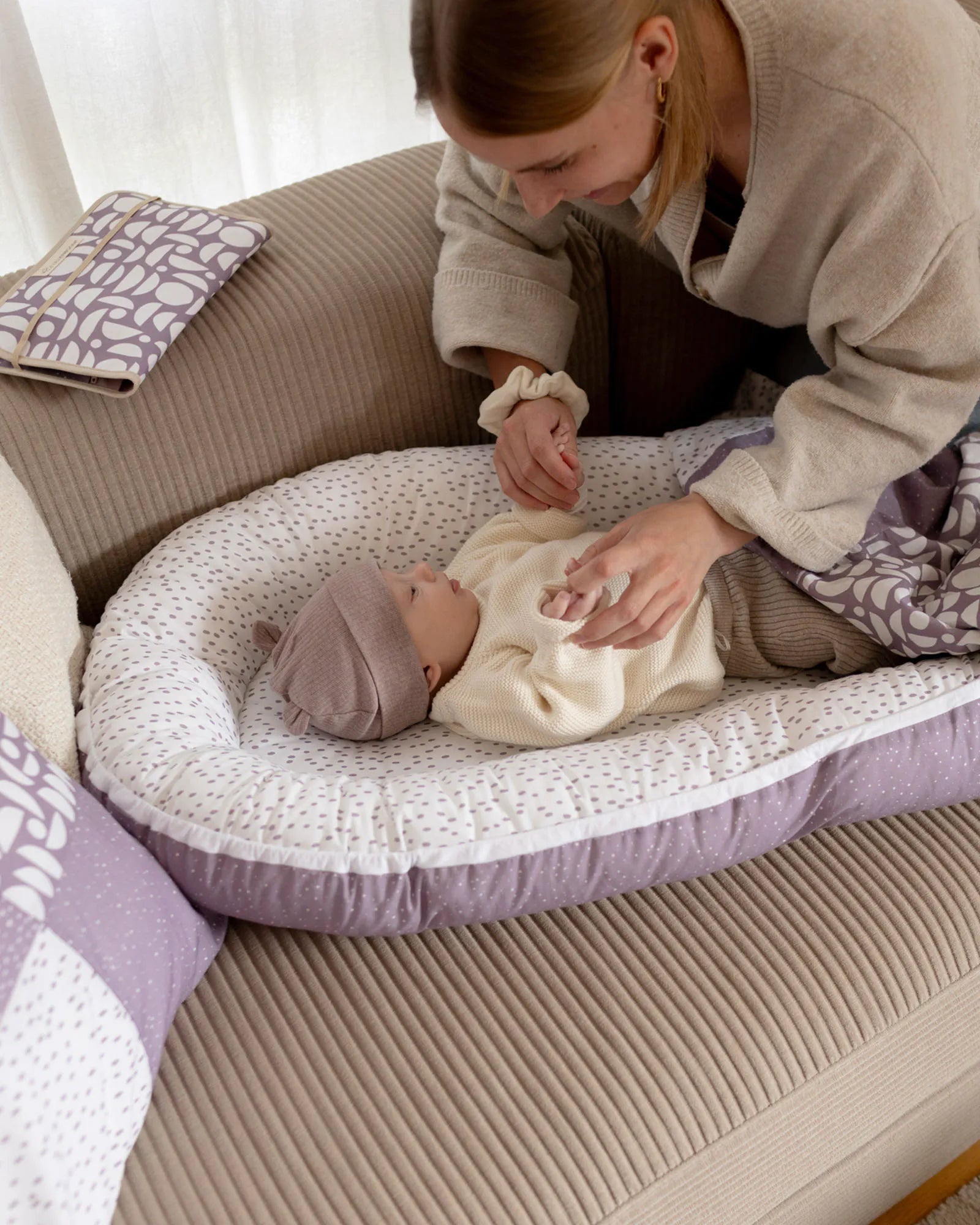 Babynest Classic Flieder-Babynestchen-ULLENBOOM Baby