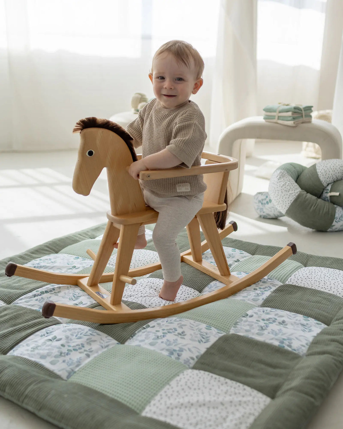 Krabbeldecke Blattliebe 120 x 120 cm – Lifestyle
