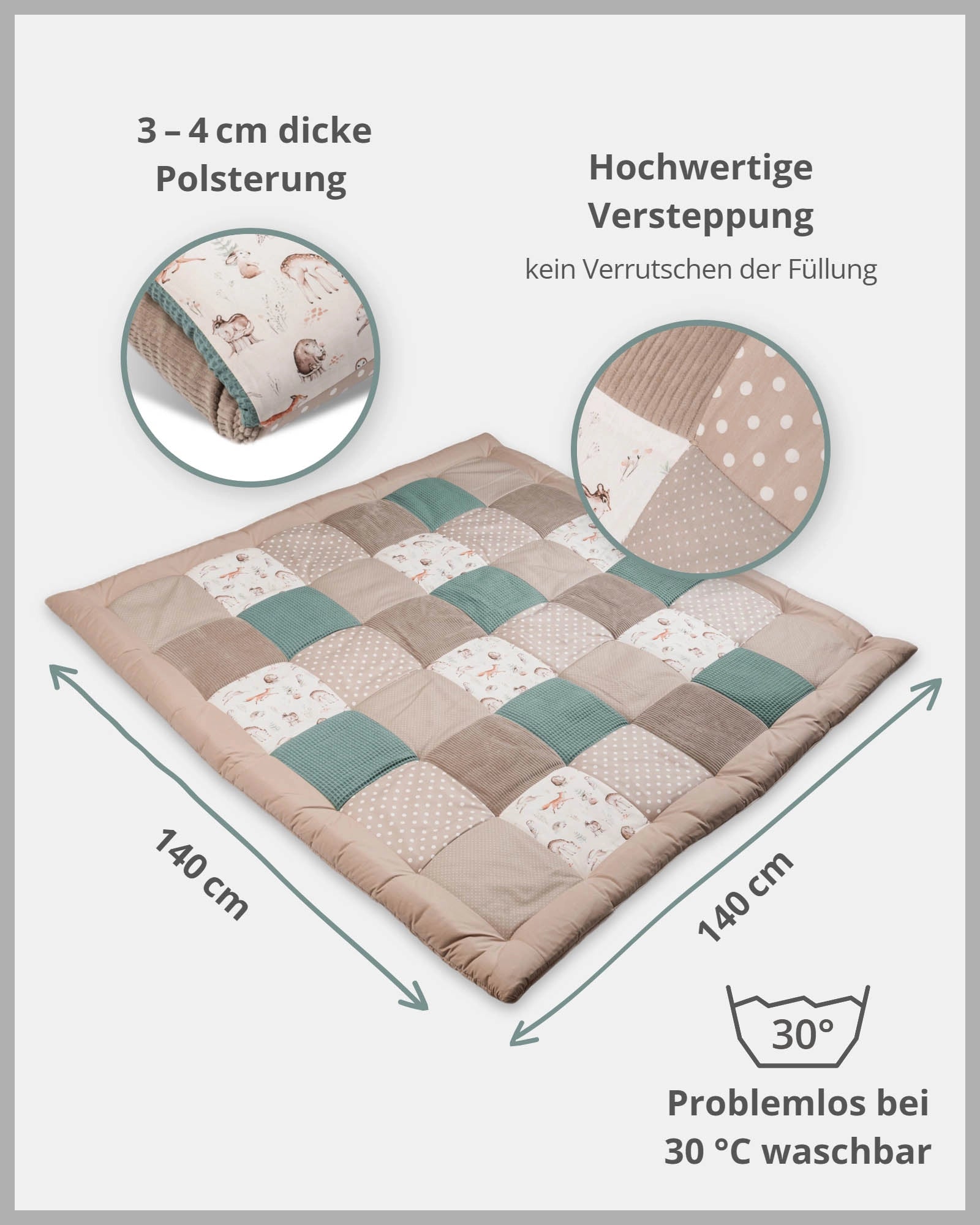 Personalisierbare Krabbeldecke WALDFREUNDE