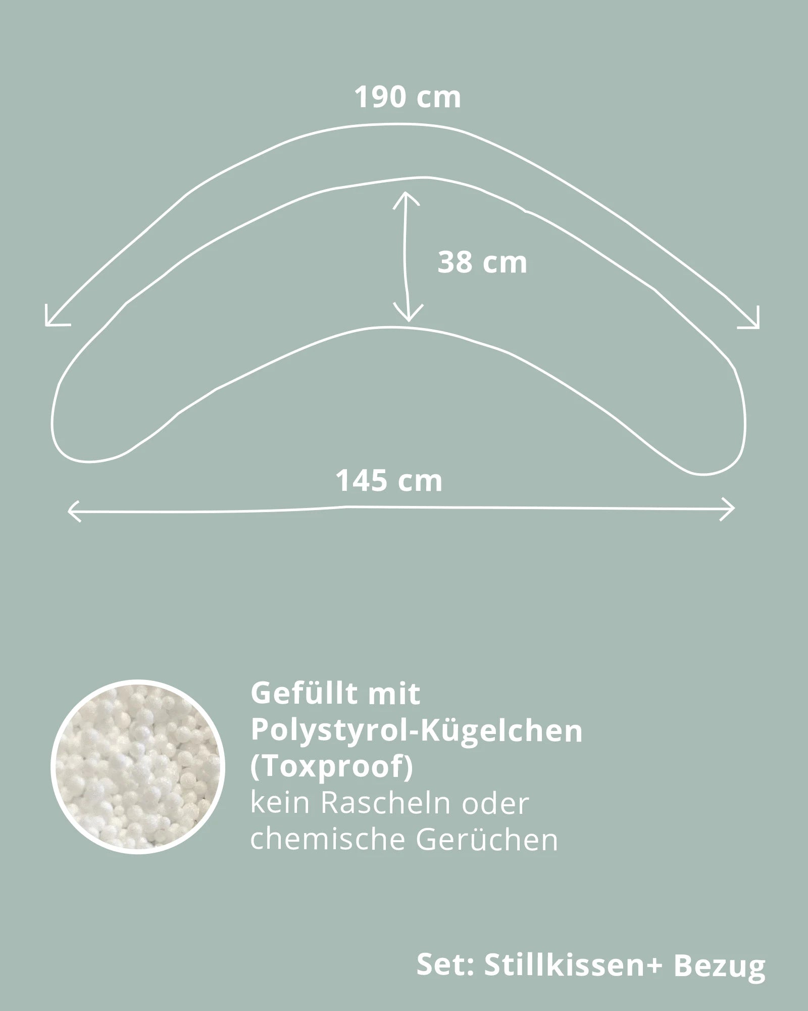 Stillkissen mit Inlett Eukalyptus