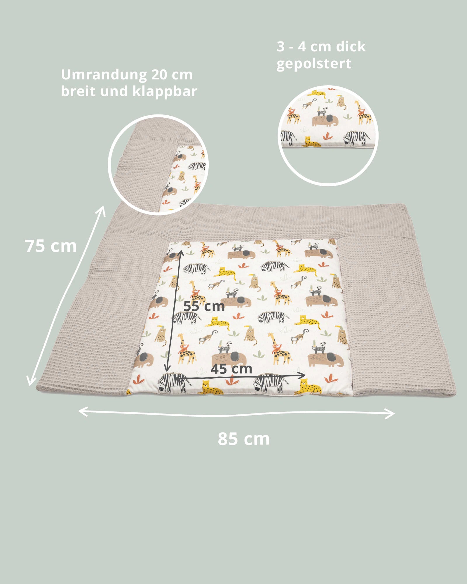 Wickelauflage Sand Savanne-Gepolstere Wickelauflagen-ULLENBOOM Baby