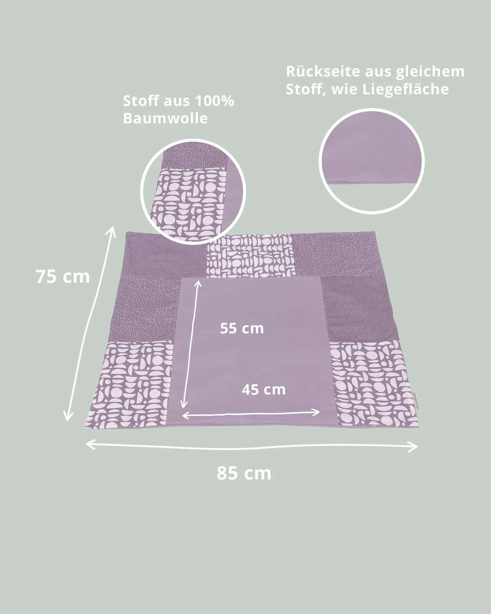 Wickelauflagen-Bezug Classic Flieder-Wickelauflagen-Bezüge-ULLENBOOM Baby