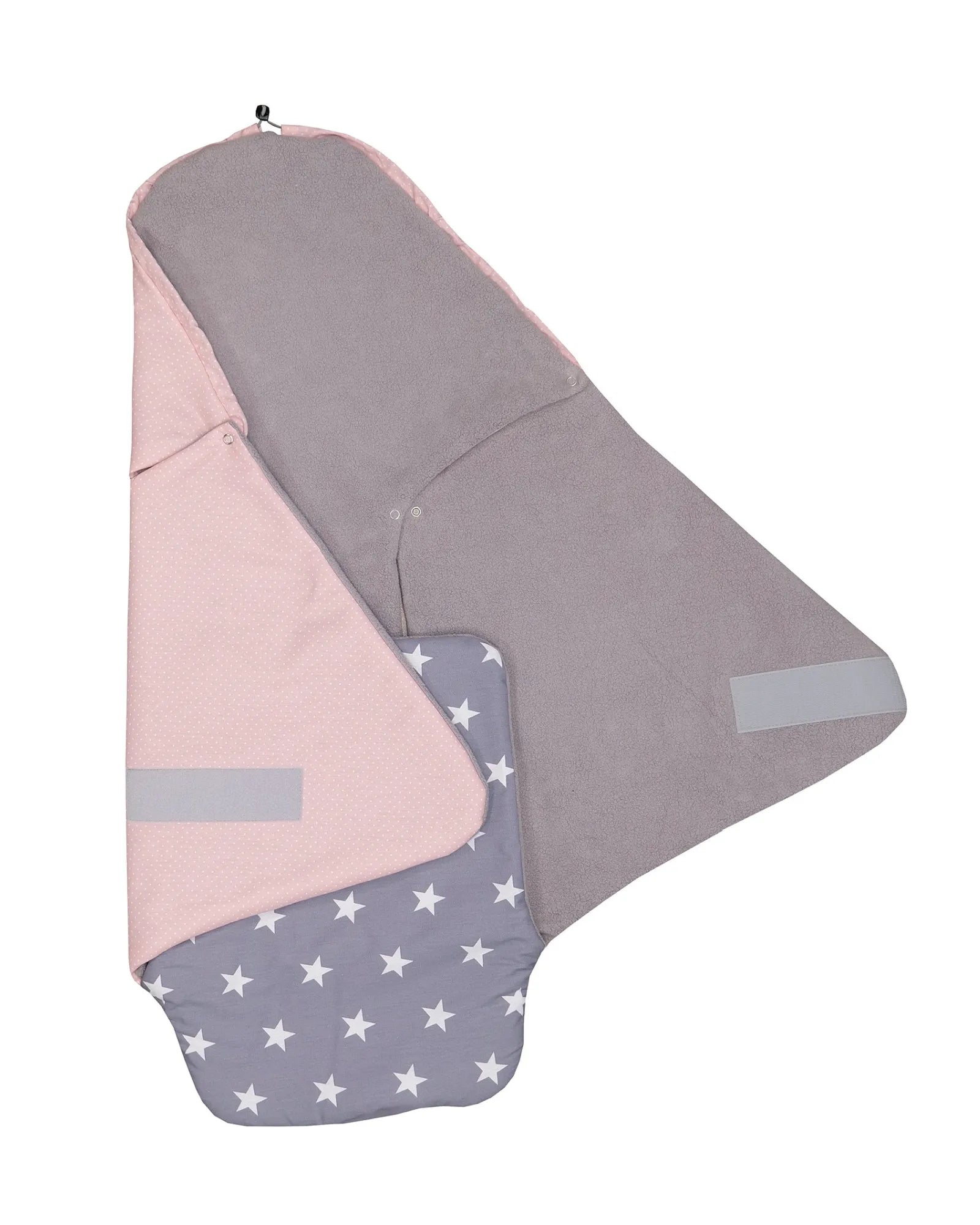 Einschlagdecke Rosa Grau-ULLENBOOM Baby