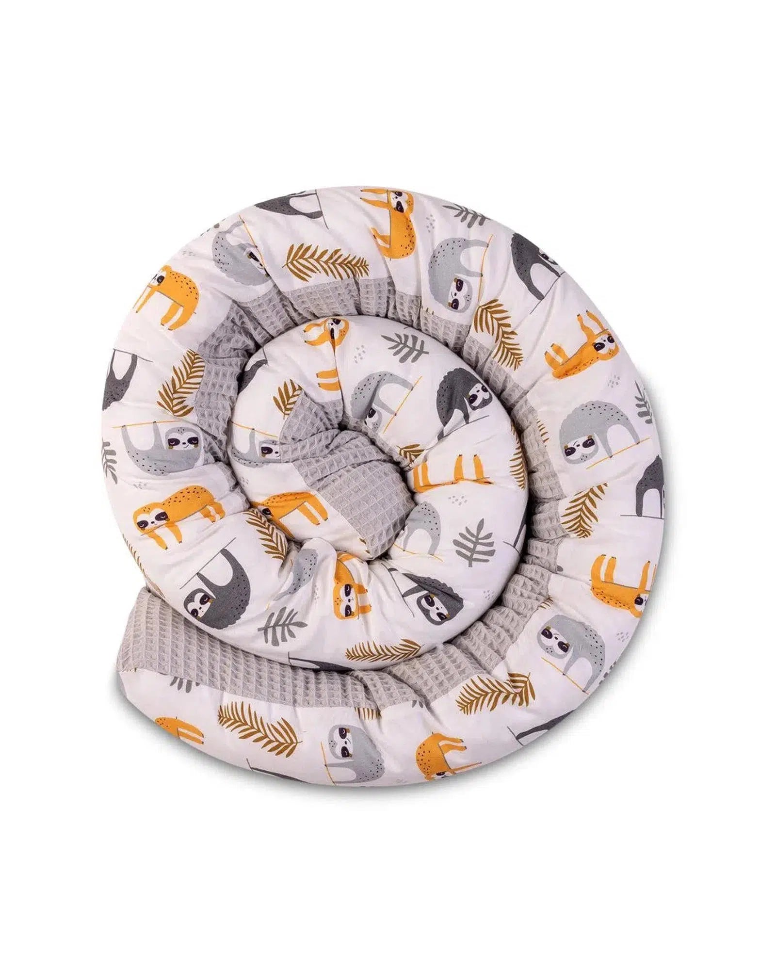 Baby Bettschlange WAFFELPIQUÈ GRAU FAULTIERE-ULLENBOOM-200 cm-ULLENBOOM Baby