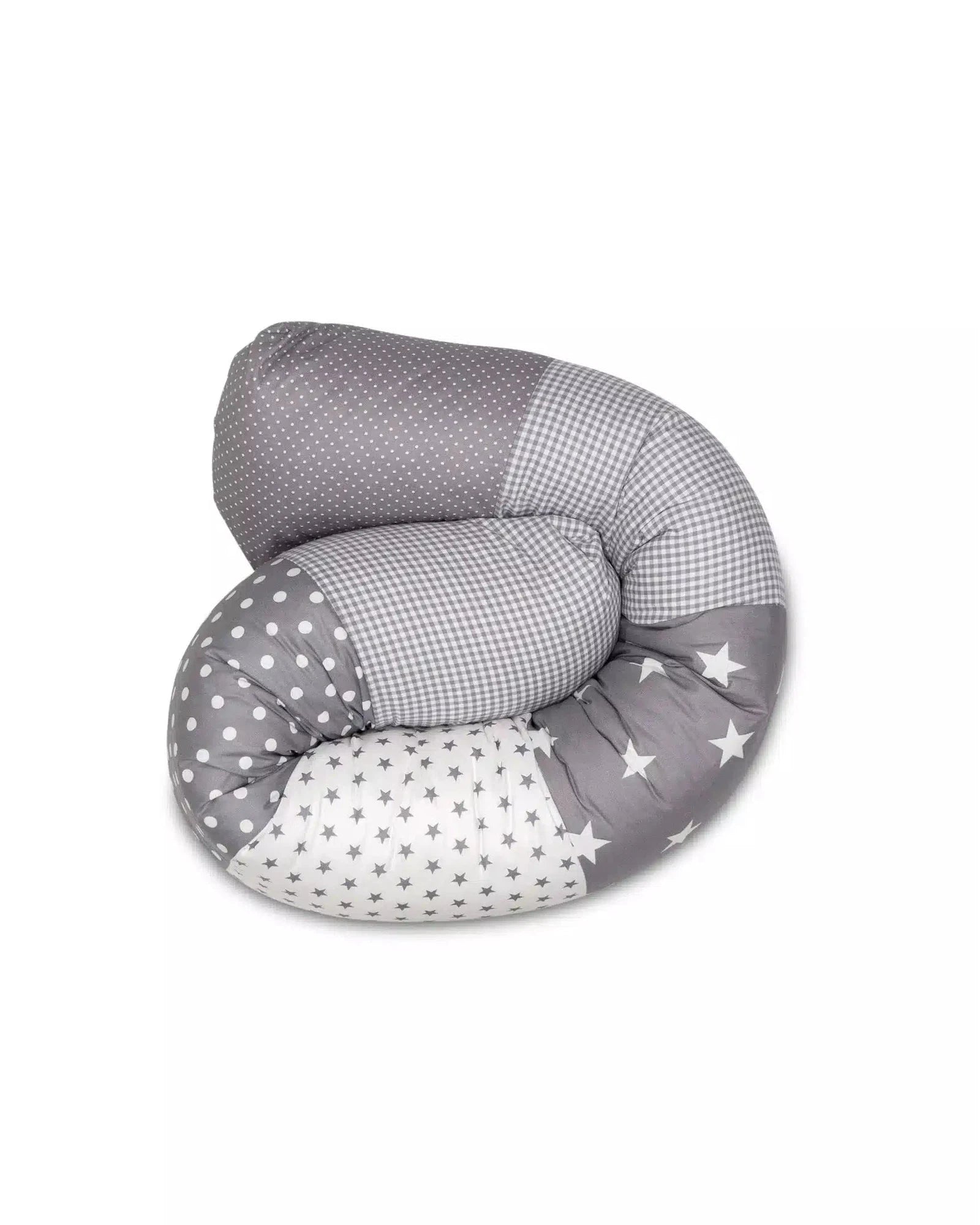 Baby Bettschlange GRAUE STERNE-ULLENBOOM-120 cm-ULLENBOOM Baby
