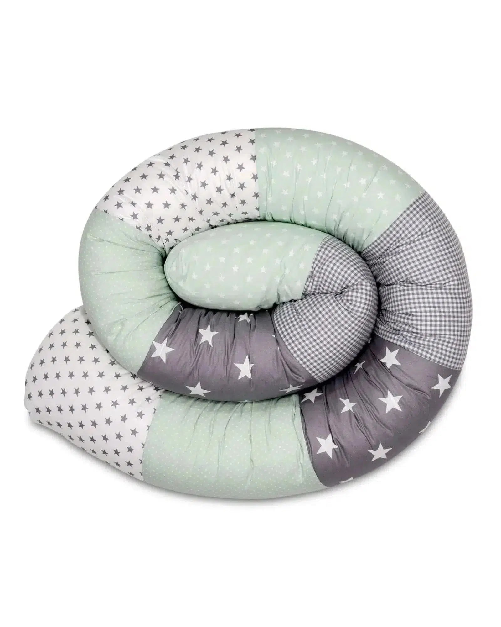 Baby Bettschlange MINT GRAU-ULLENBOOM-200 cm-ULLENBOOM Baby