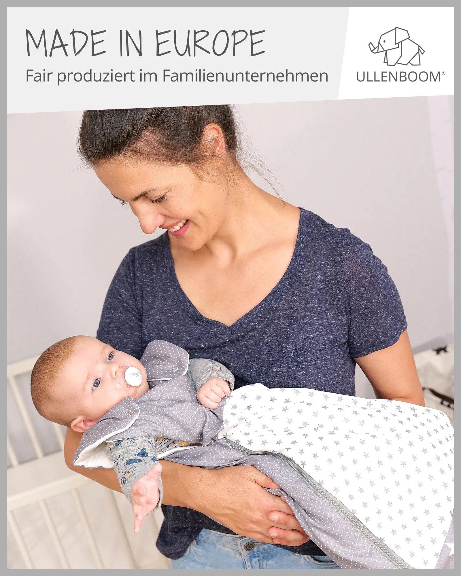 Baby Schlafsack BLAU HELLBLAU GRAU-ULLENBOOM-ULLENBOOM Baby