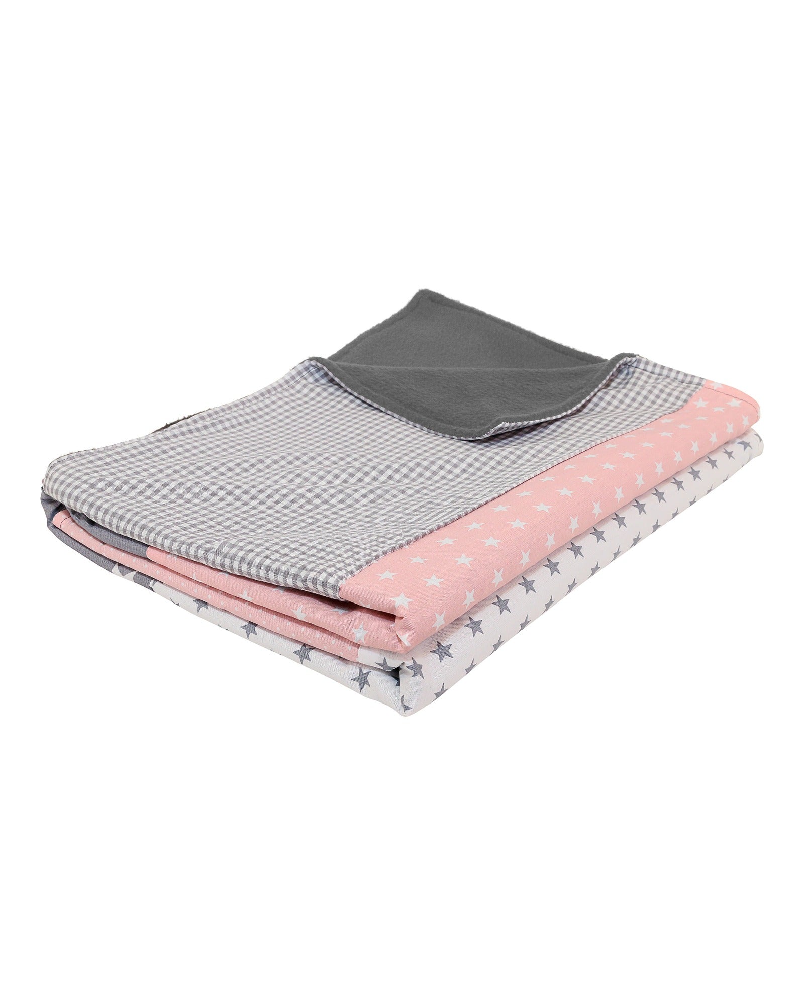 Babydecke Rosa Grau