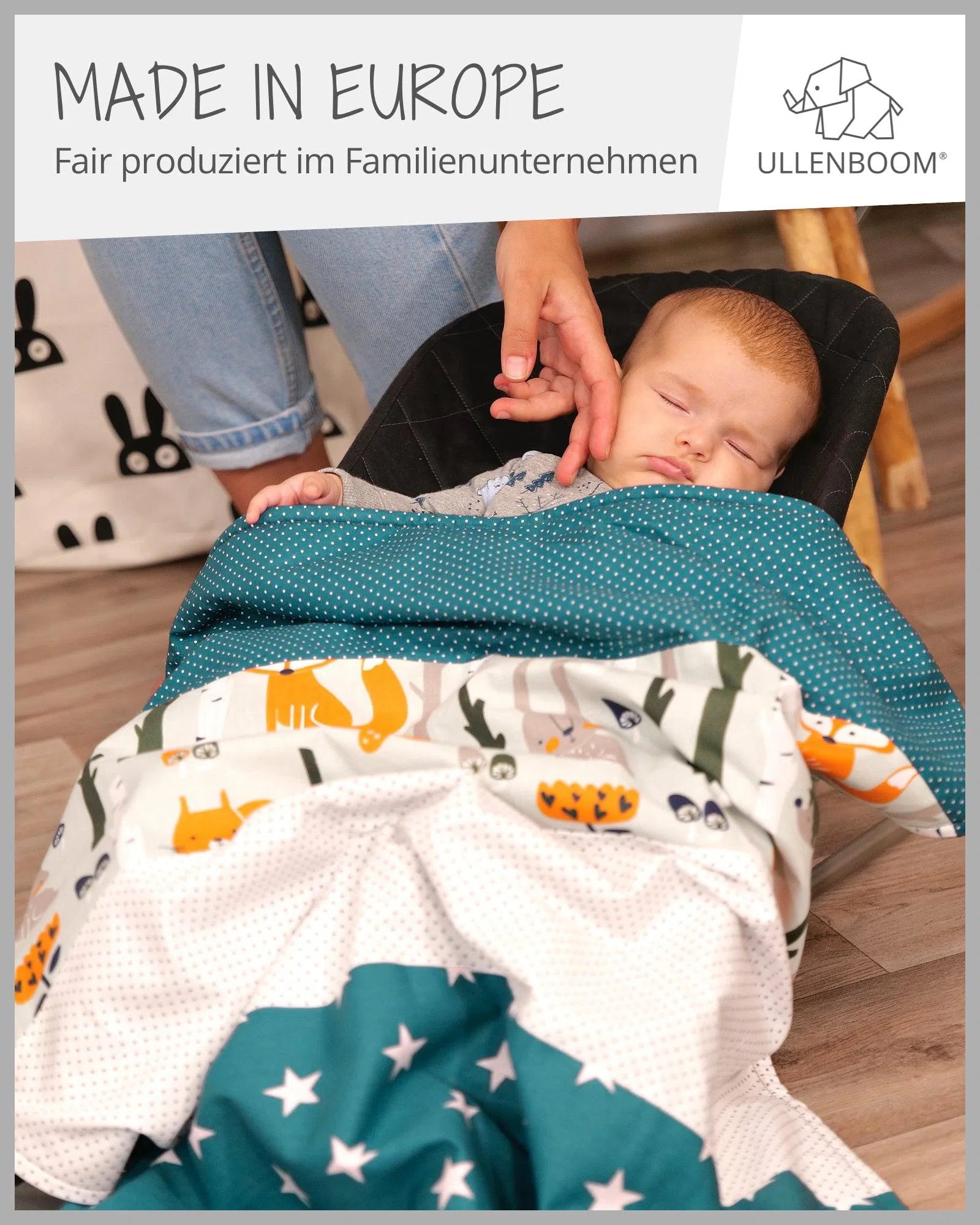 Babydecke & Kuscheldecke WALDTIERE PETROL-ULLENBOOM-ULLENBOOM Baby