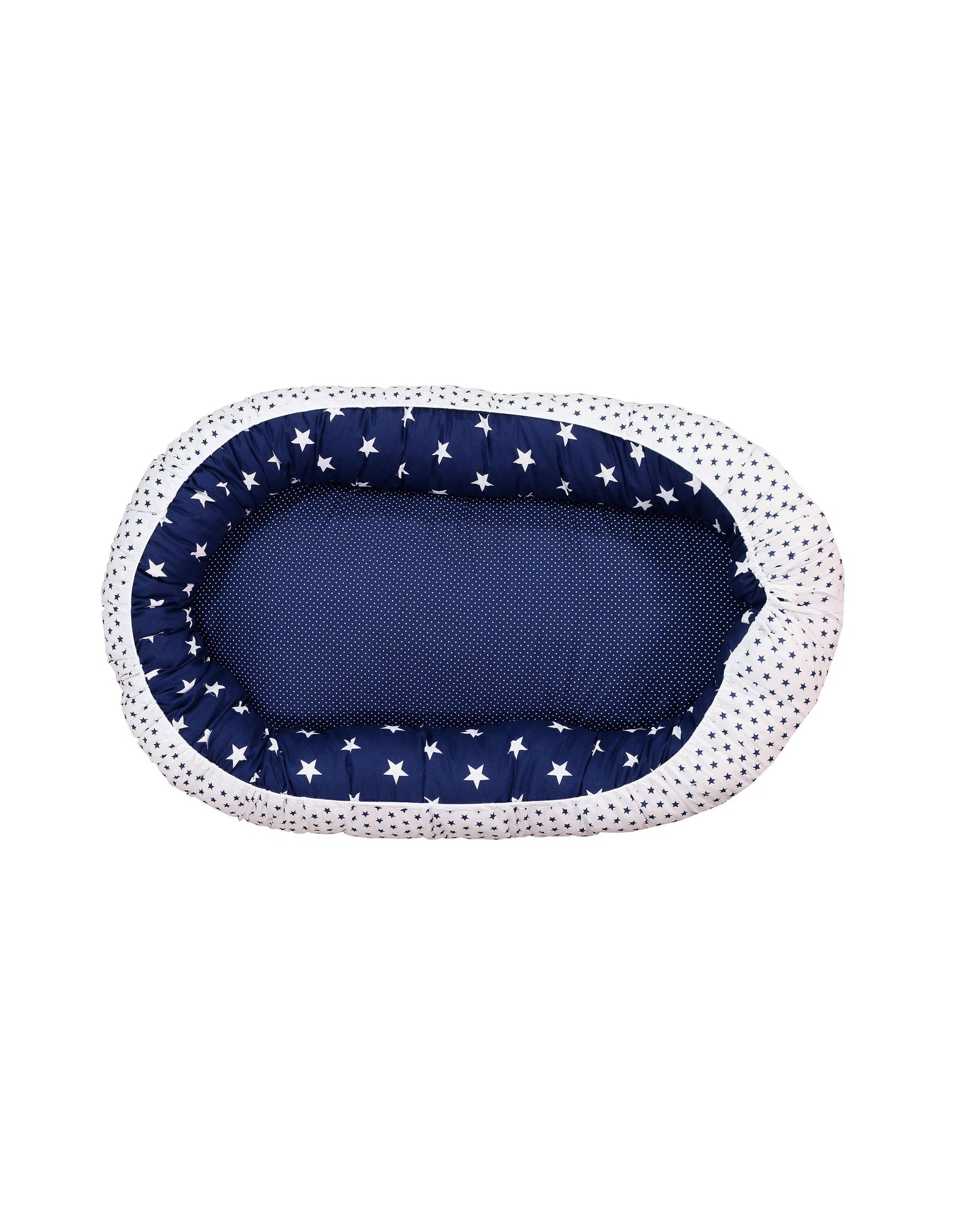 Babynest Zusatz-Polster BLAU-ULLENBOOM Baby-75 x 35 cm-ULLENBOOM Baby