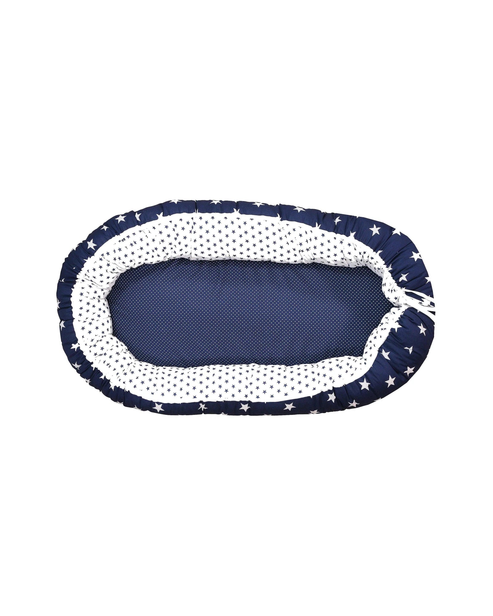 Babynest Zusatz-Polster BLAU-ULLENBOOM Baby-75 x 35 cm-ULLENBOOM Baby