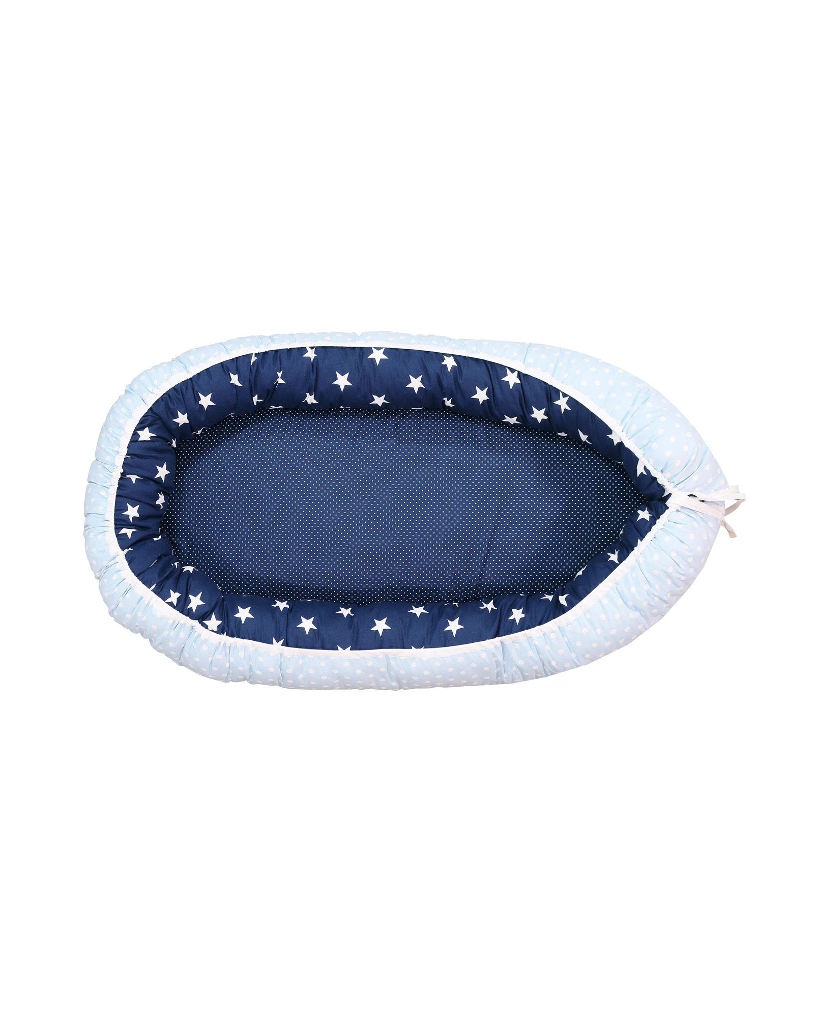 Babynest Zusatz-Polster BLAU-ULLENBOOM Baby-75 x 35 cm-ULLENBOOM Baby