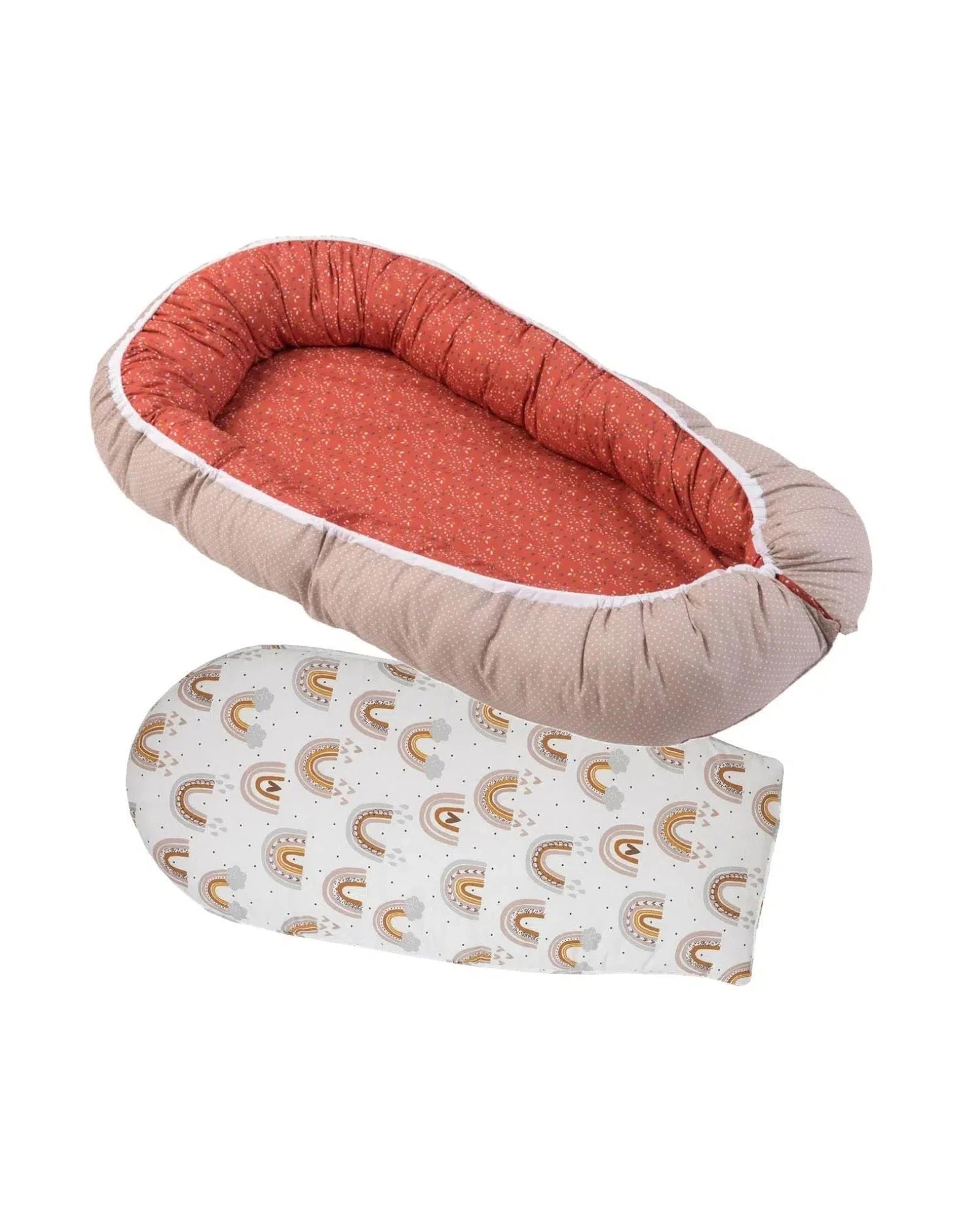 Babynest Zusatz-Polster REGENBOGEN-ULLENBOOM Baby-75 x 35 cm-ULLENBOOM Baby