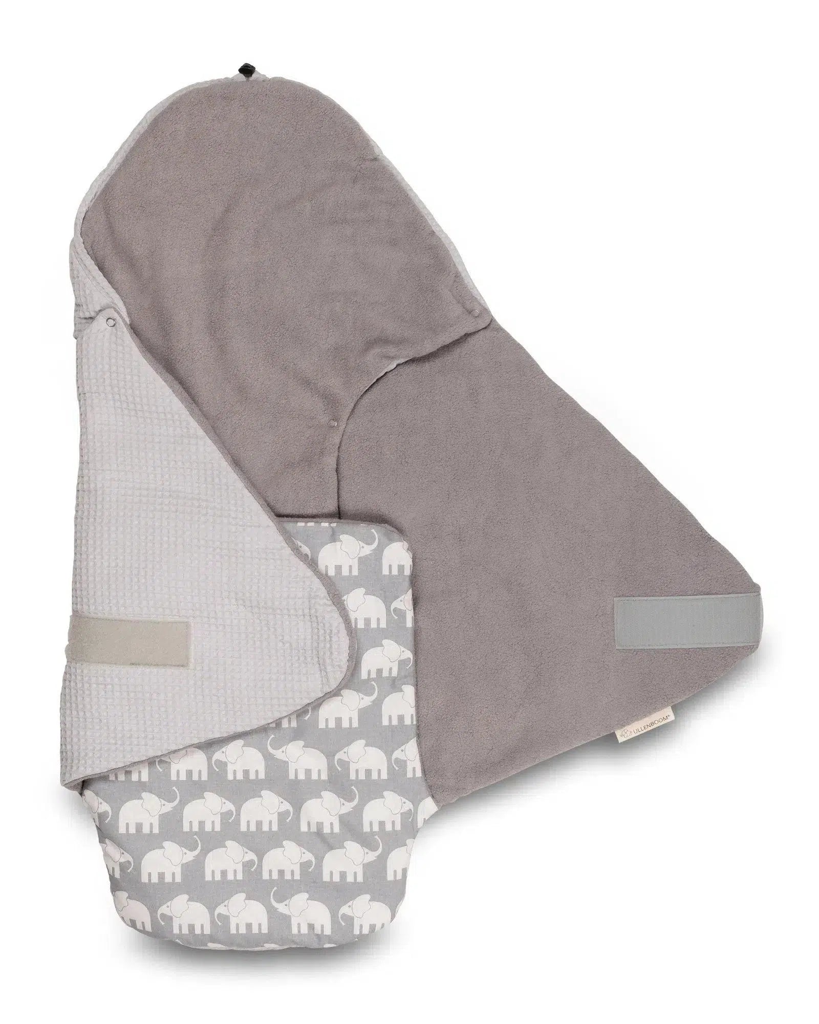 Einschlagdecke GRAU ELEFANT-ULLENBOOM-0.5 TOG Sommer-ULLENBOOM Baby