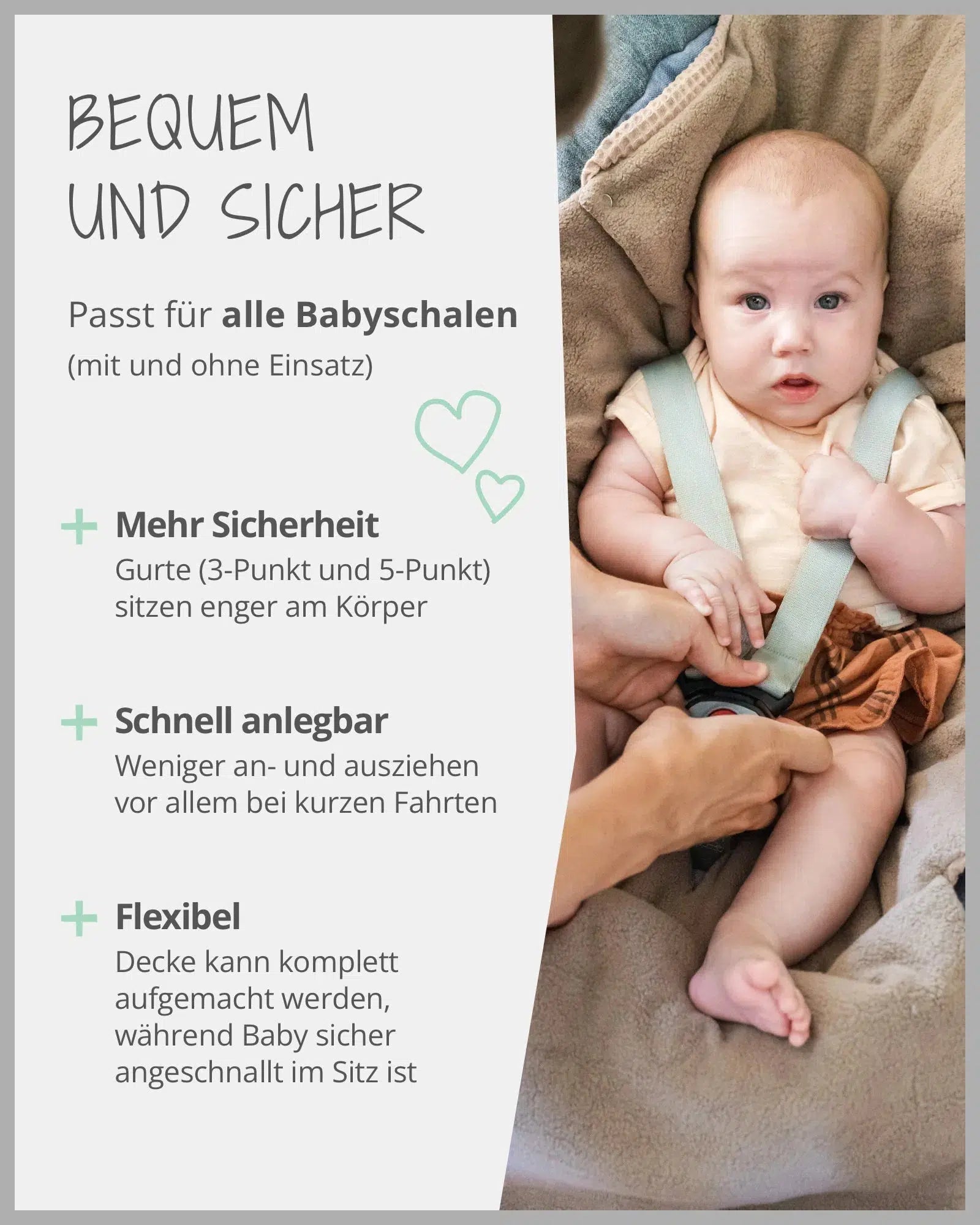 Einschlagdecke Waffelpiqué SALBEIGRÜN-ULLENBOOM-2.5 TOG Ganzjahr-ULLENBOOM Baby