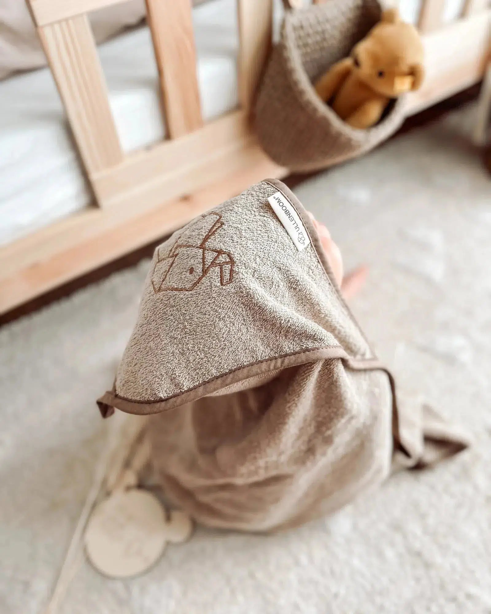 Kapuzenhandtuch SAND-Handtuch-ULLENBOOM Baby-75 x 75 cm-ULLENBOOM Baby