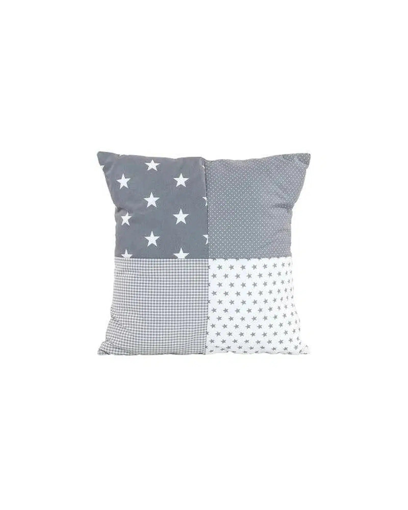 Kissenbezug Patchwork GRAUE STERNE-ULLENBOOM-40 x 40 cm-ULLENBOOM Baby