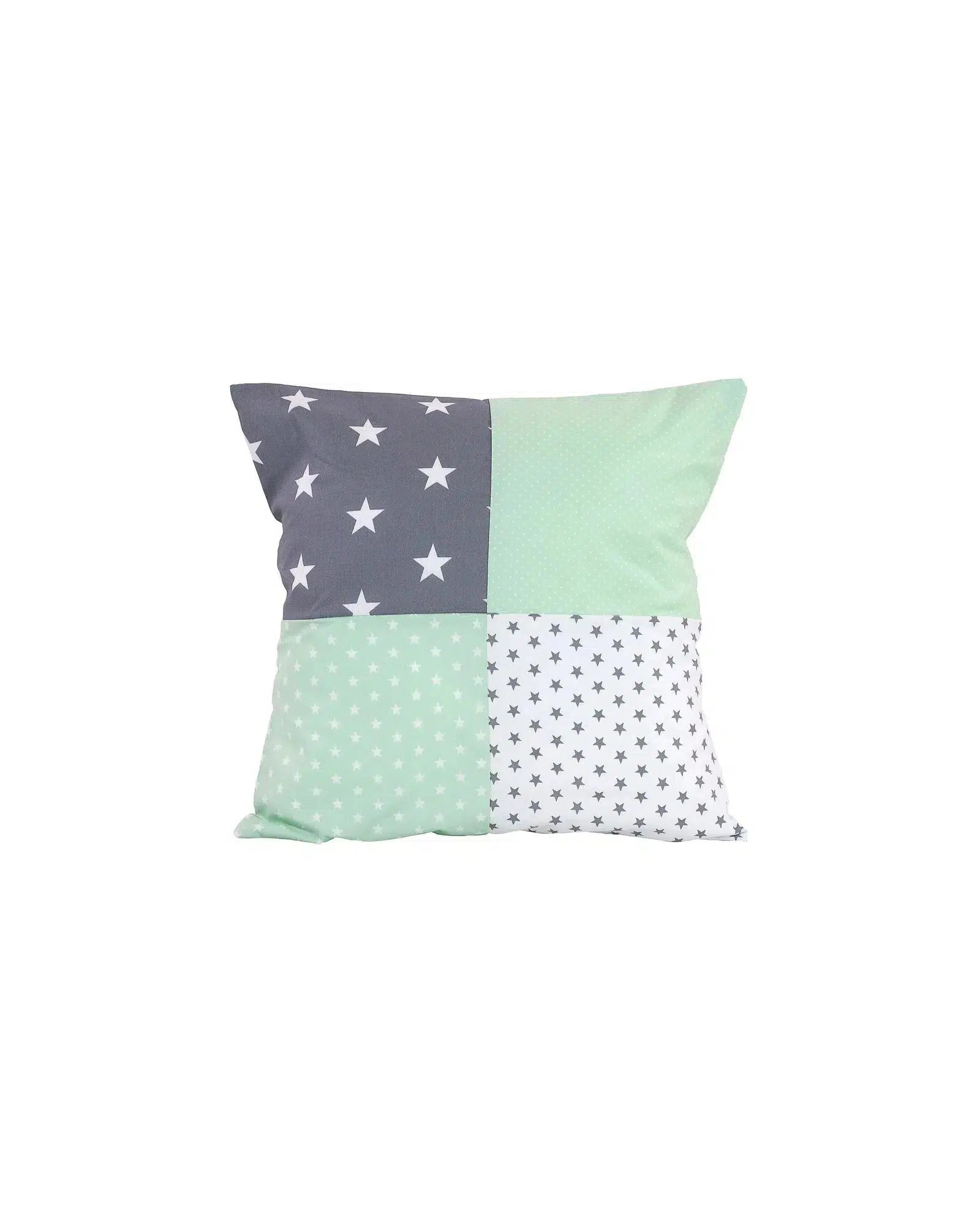 Kissenbezug Patchwork MINT GRAU-ULLENBOOM-40 x 40 cm-ULLENBOOM Baby