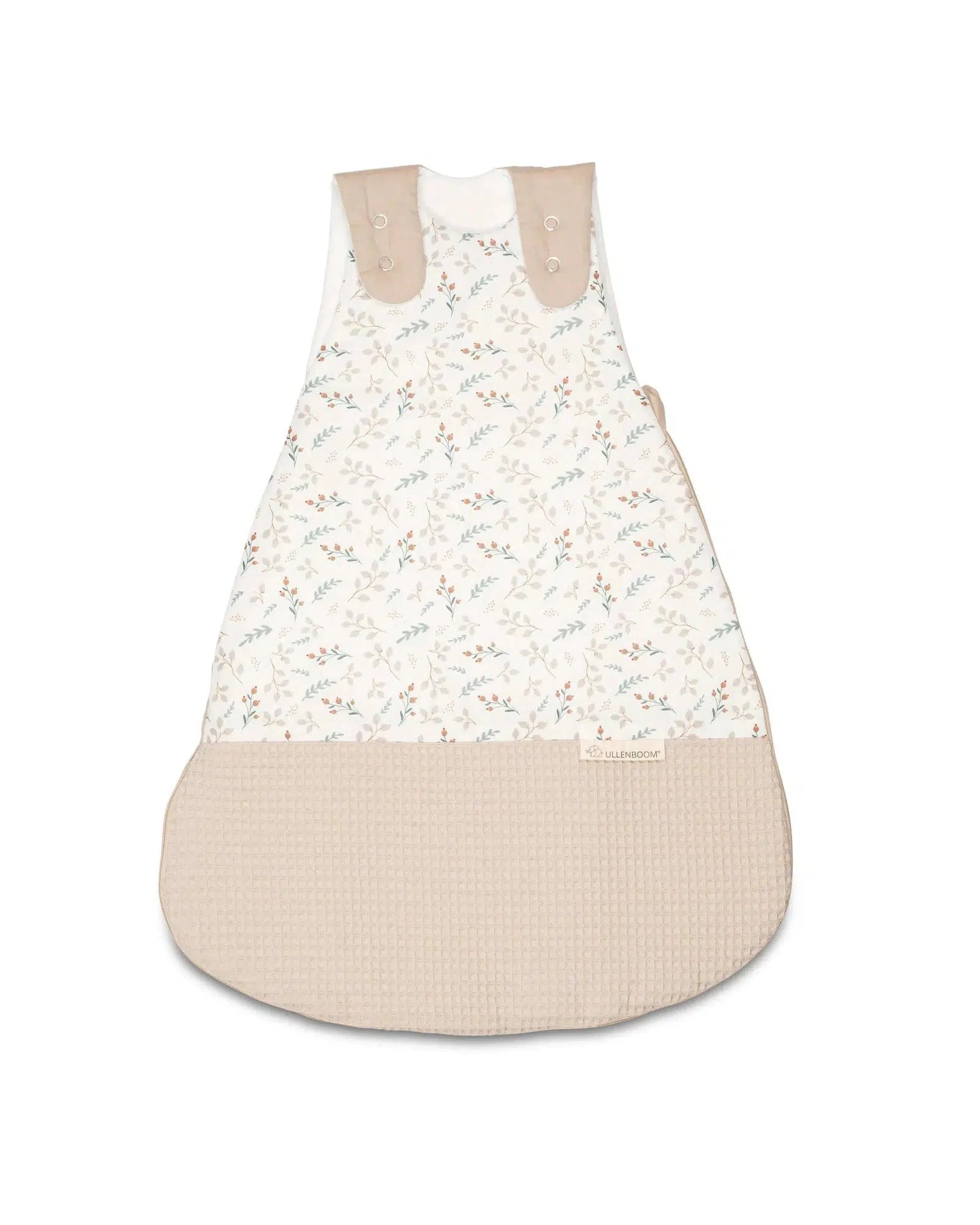 Baby Schlafsack Waffelpiqué Motiv FLORAL SAND-ULLENBOOM-0-4 Monate | 56-62 cm-ULLENBOOM Baby