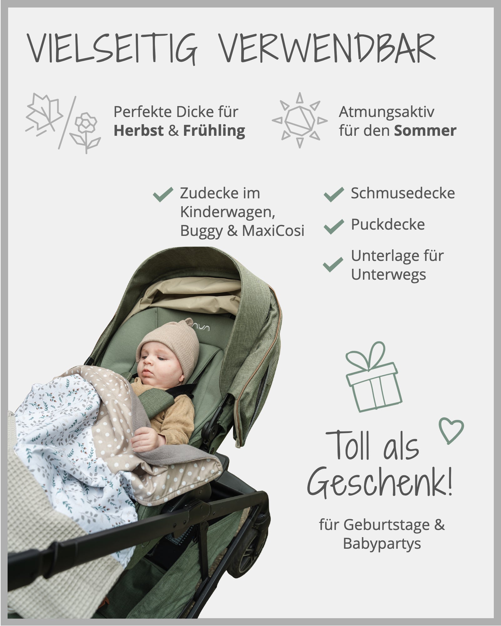 Babydecke REGENBOGEN