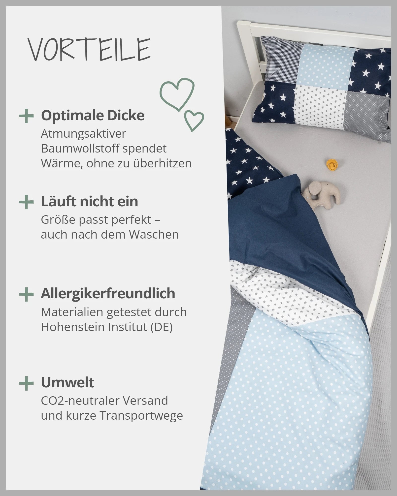 Bettwäsche BLAU HELLBLAU GRAU