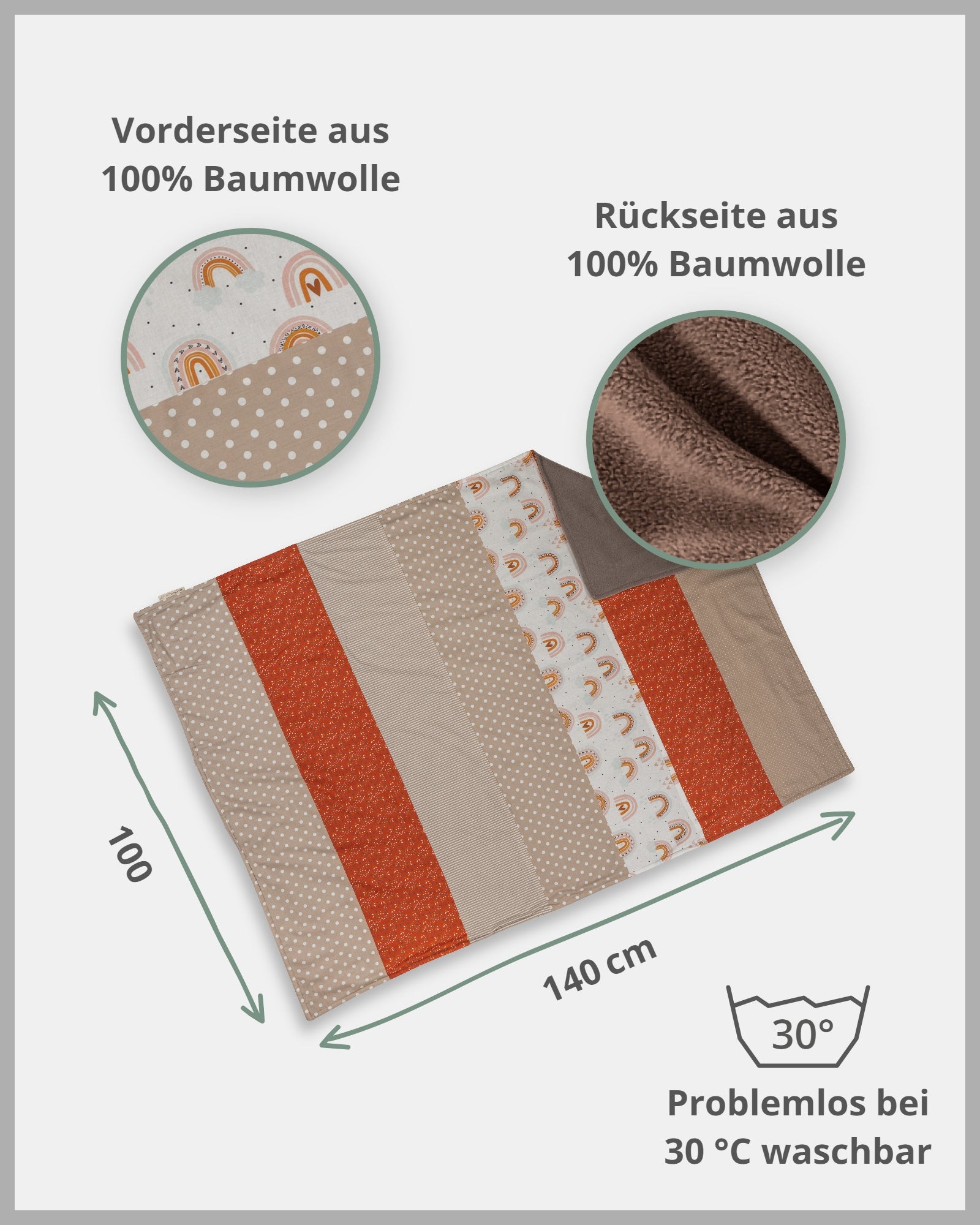Babydecke REGENBOGEN