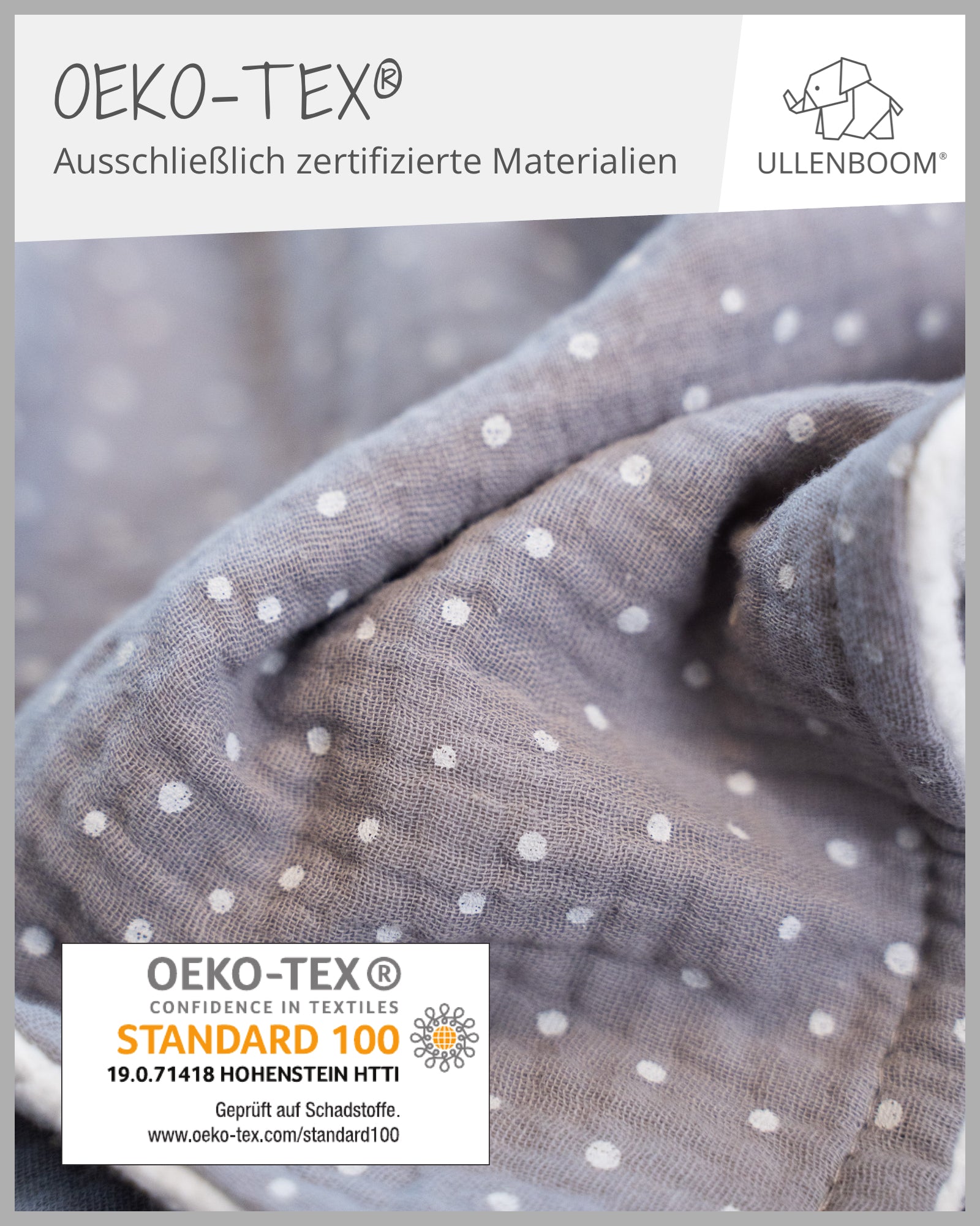 Babydecke Musselin Grau