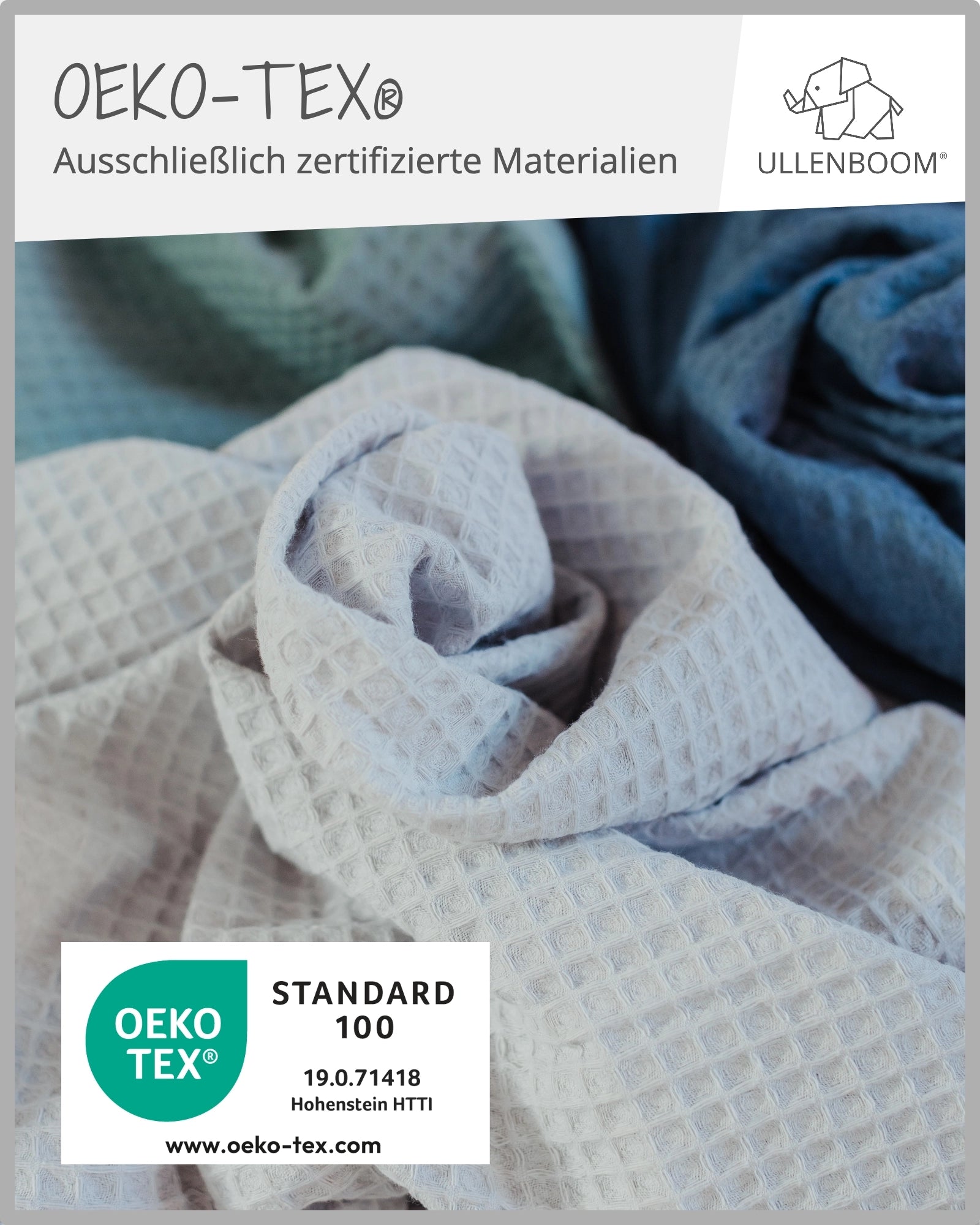 Babydecke Waffelpiqué GRAU