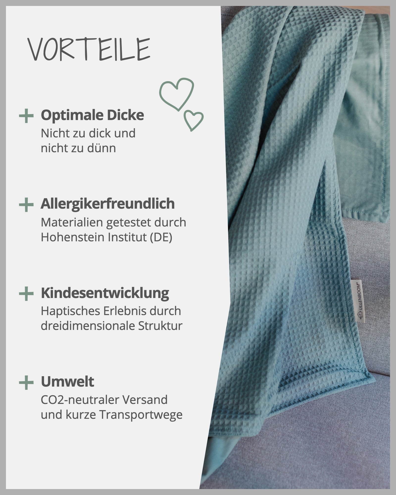 Babydecke SALBEIGRÜN