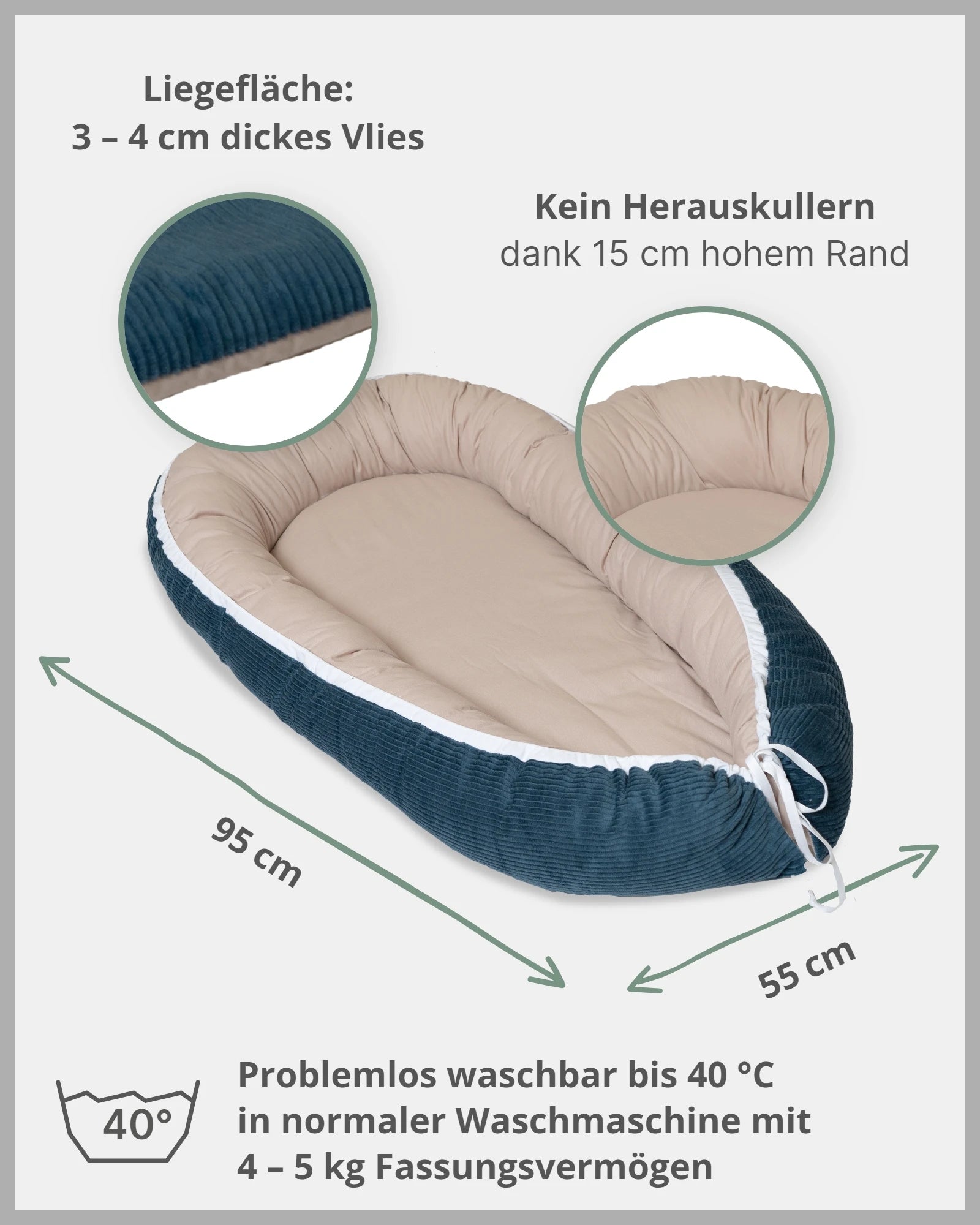 Babynest CORD PETROL-ULLENBOOM Baby