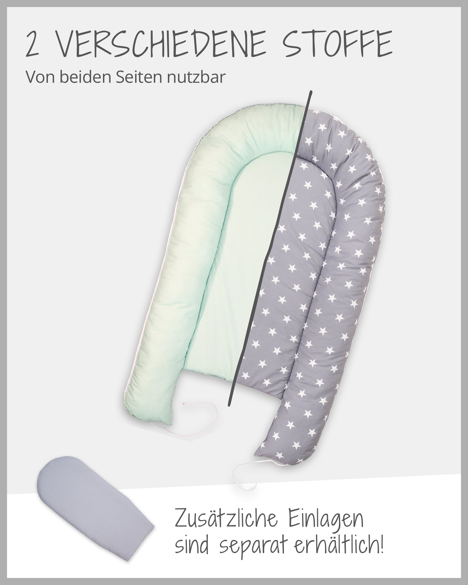 Babynest Mint Grau-ULLENBOOM Baby