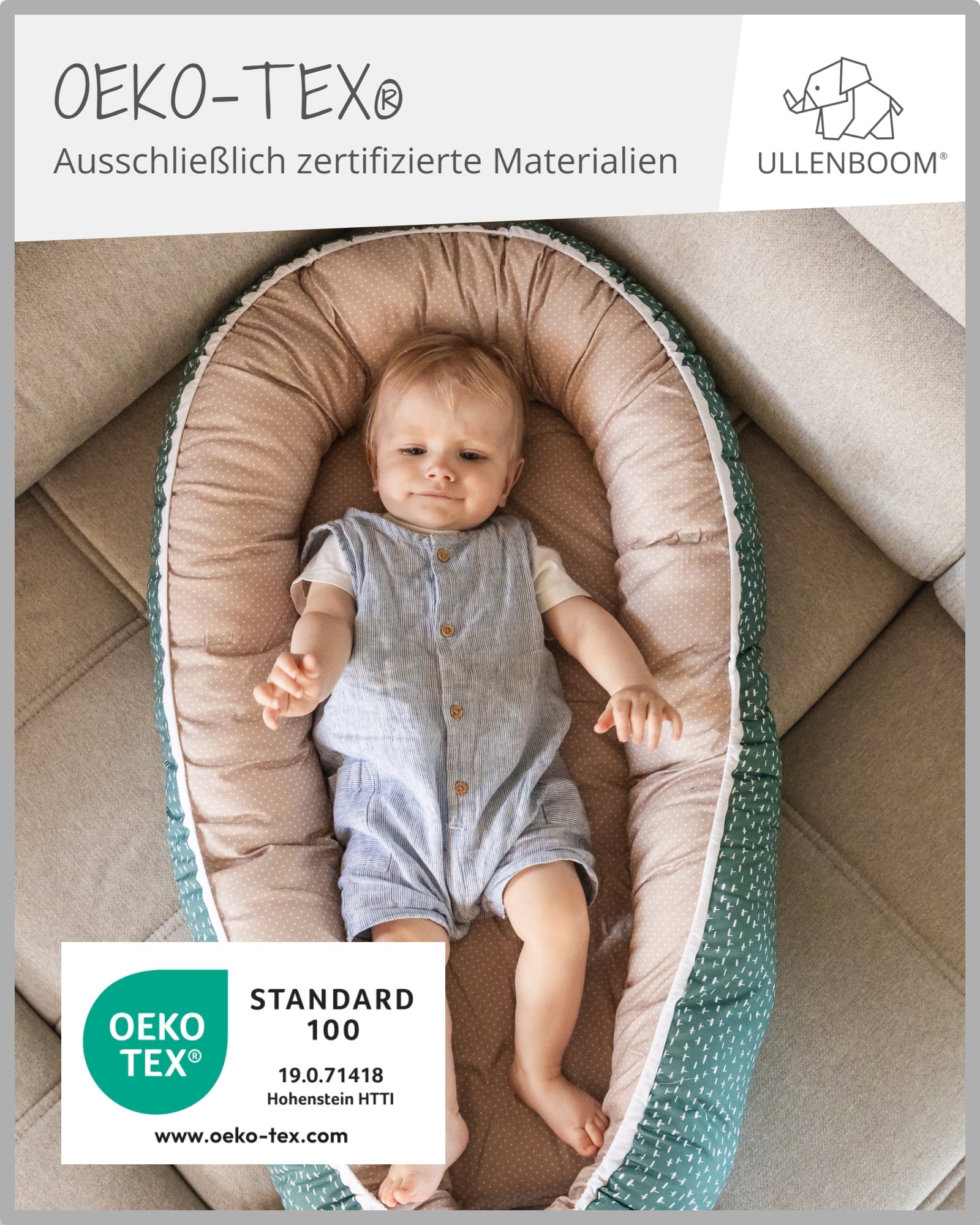 Babynest Rosa Grau-ULLENBOOM Baby