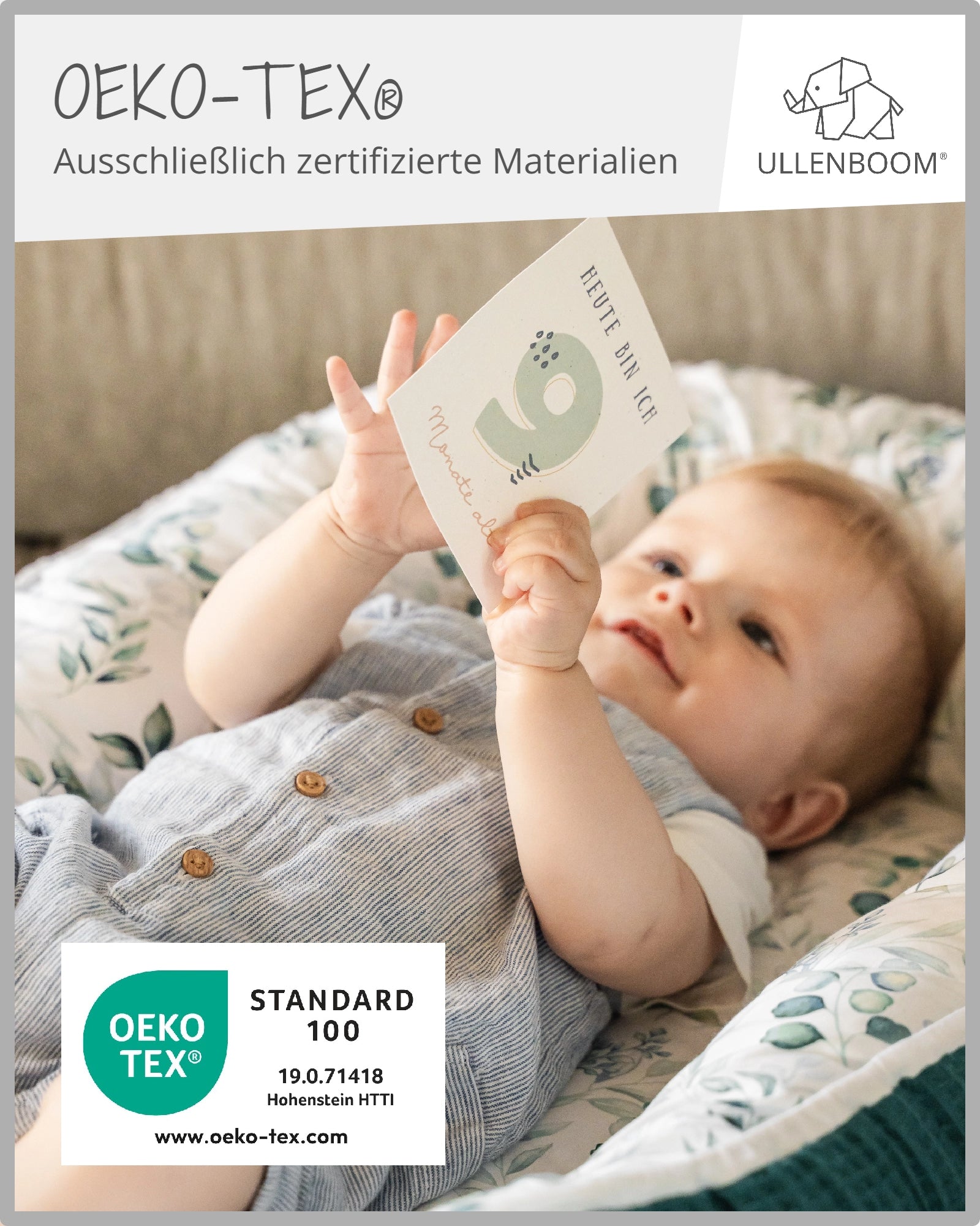 Babynest EUKALYPTUS-PETROL-ULLENBOOM Baby