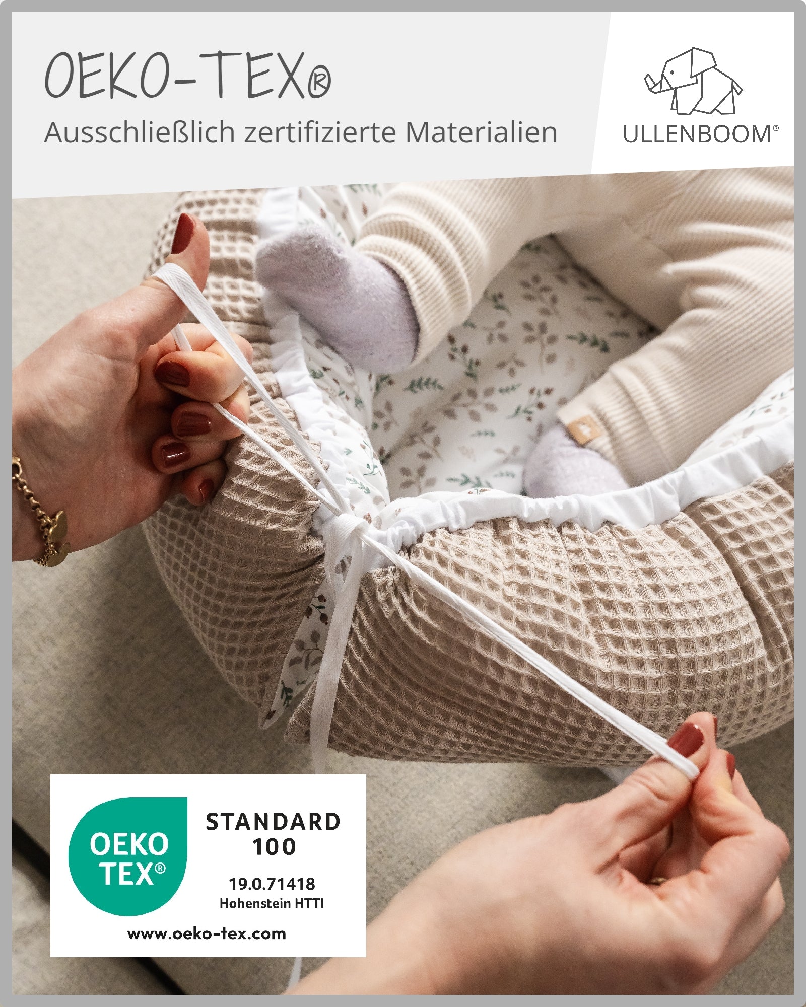 Babynest Floral Sand-ULLENBOOM Baby