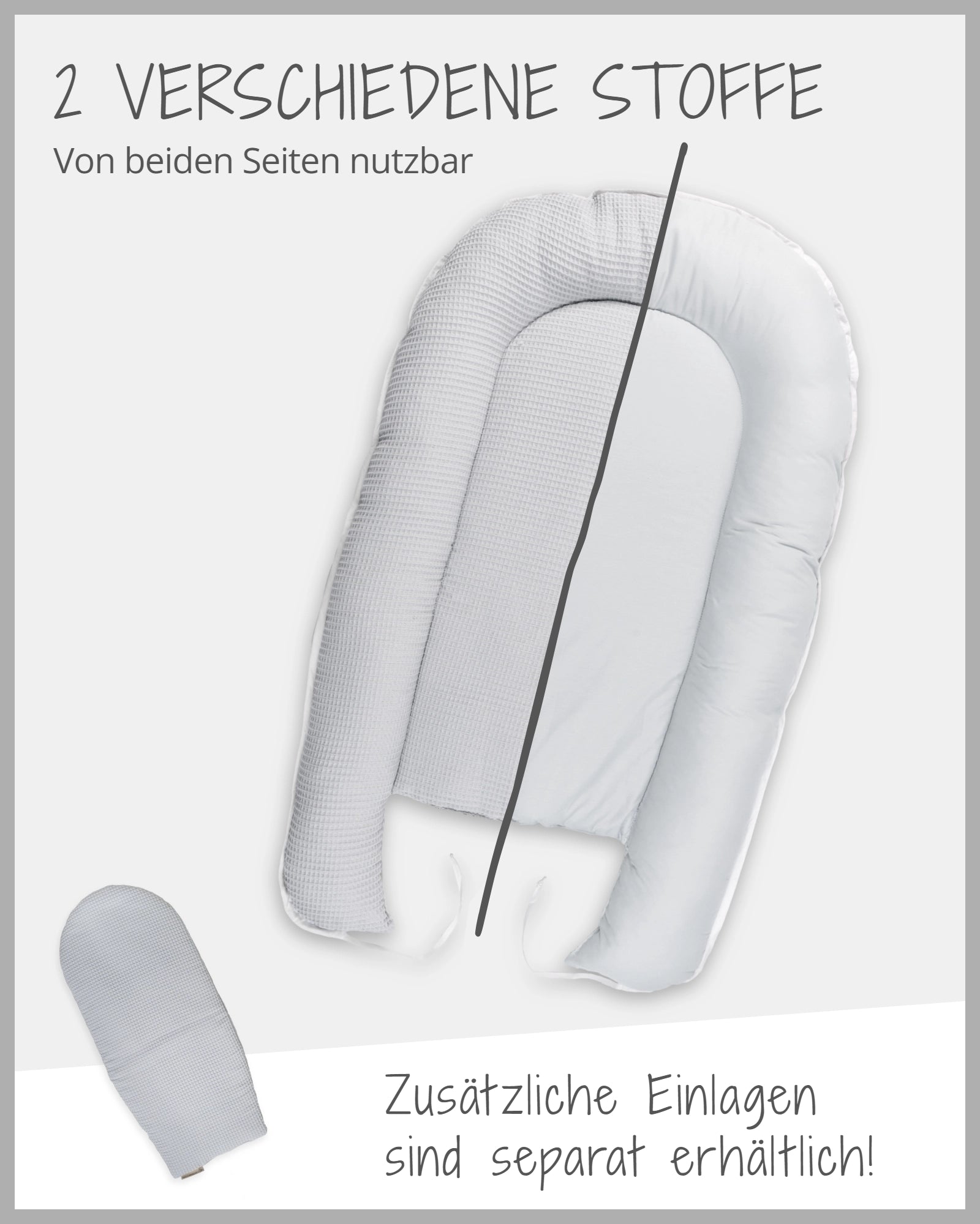 Babynest Waffelpiqué GRAU-ULLENBOOM Baby