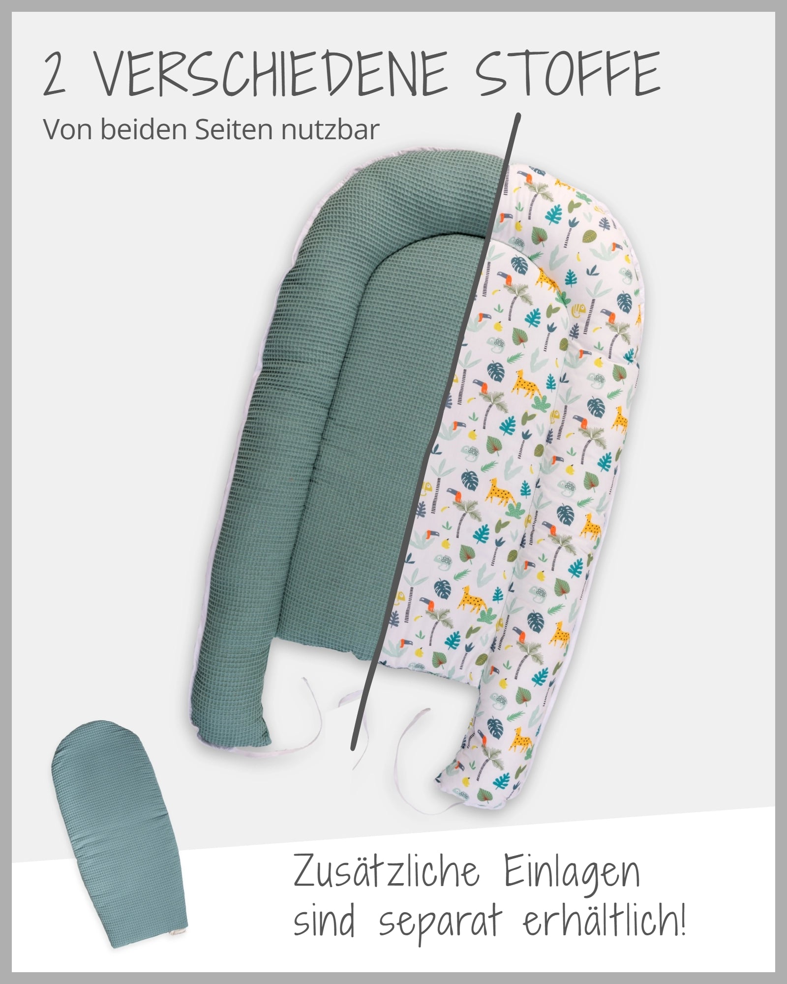 Babynest SALBEIGRÜN REGENWALD