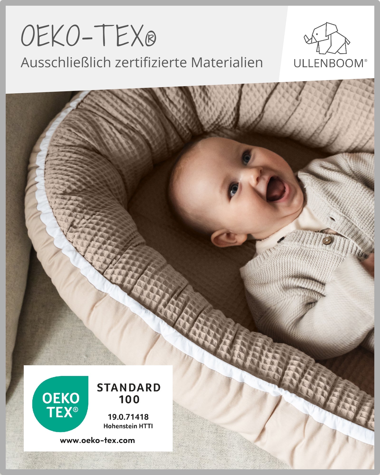 Babynest Waffelpiqué Sand-ULLENBOOM Baby