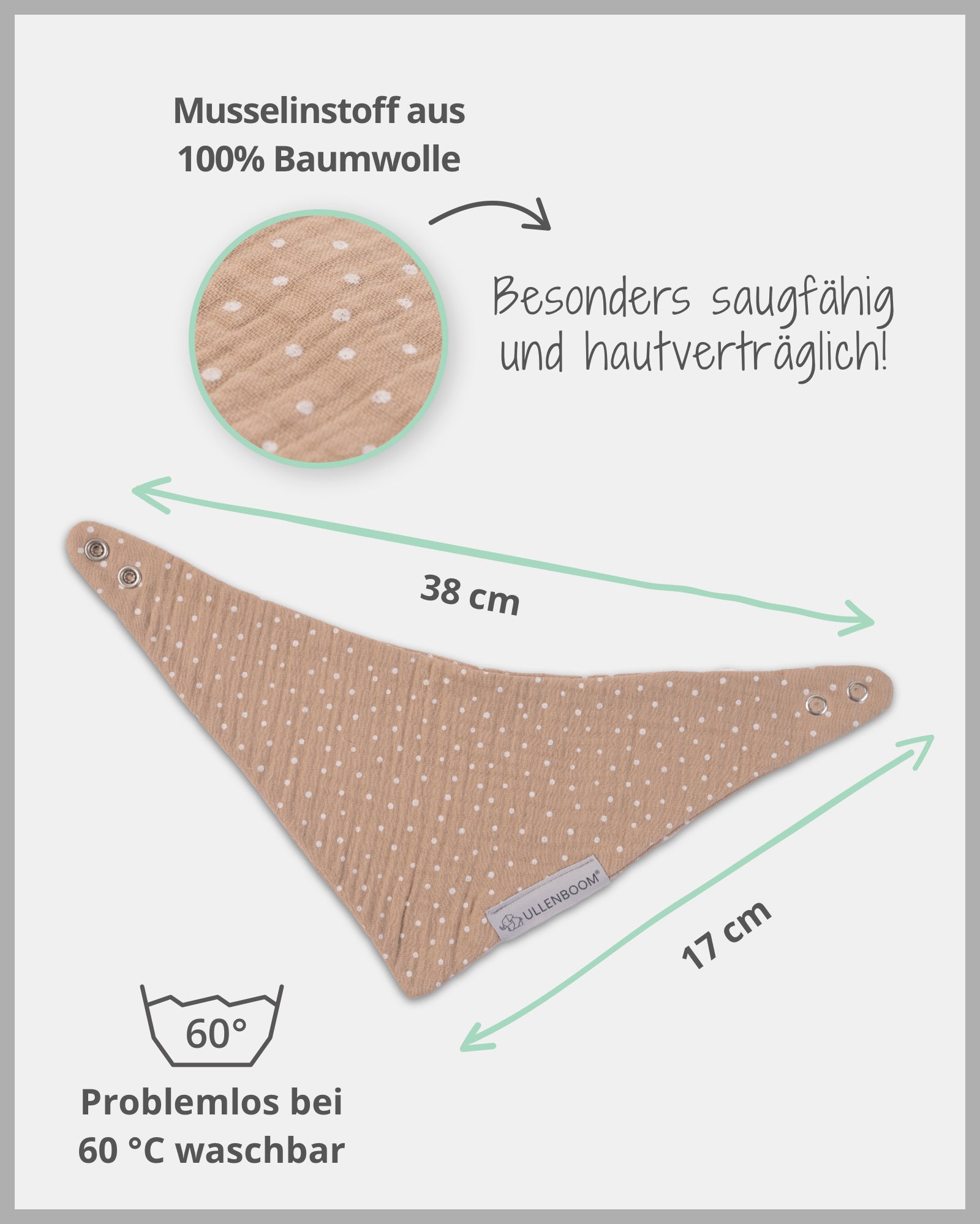 Dreieckstuch Musselin Sand-Halstücher-ULLENBOOM Baby