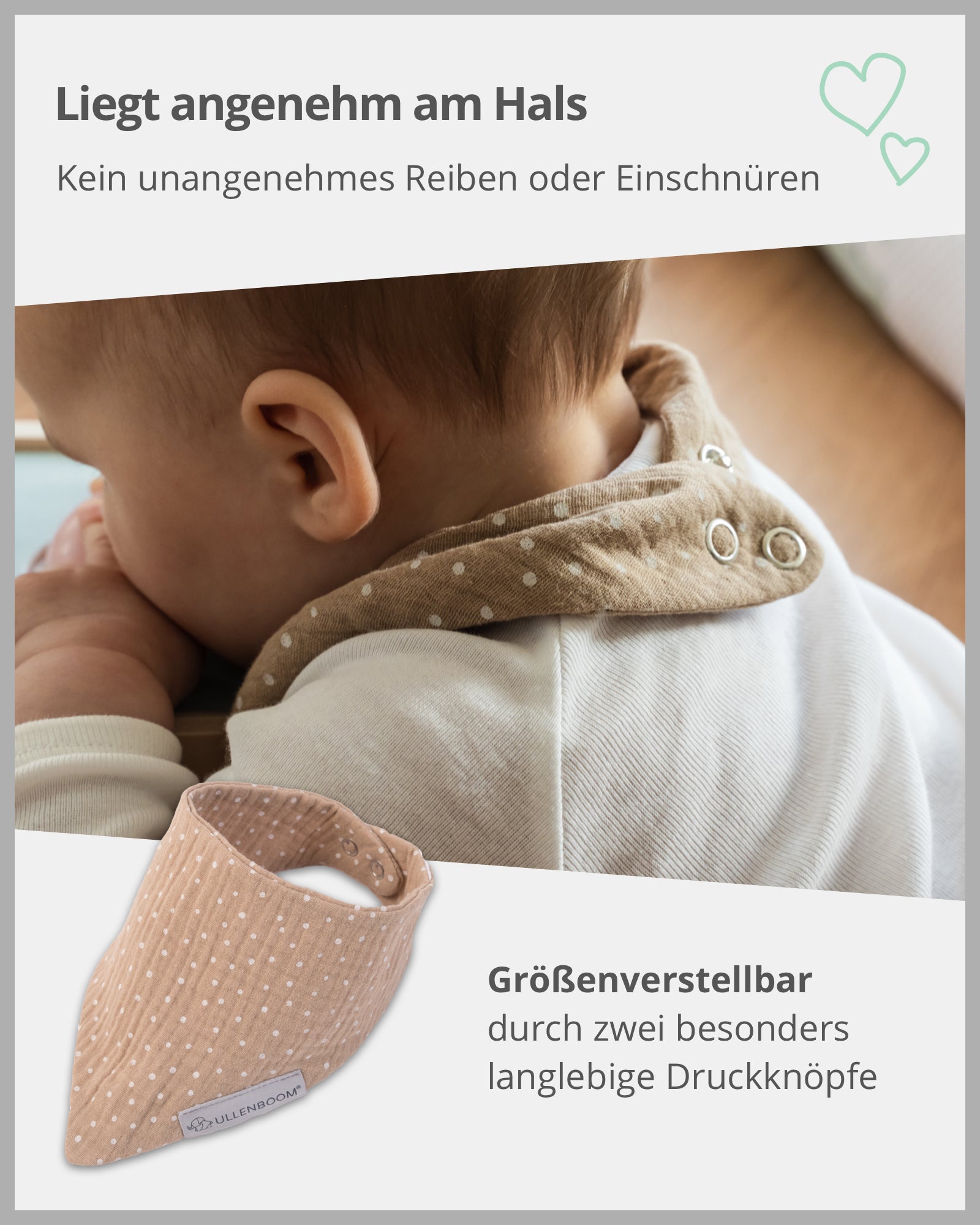 Dreieckstuch Musselin Sand-Halstücher-ULLENBOOM Baby