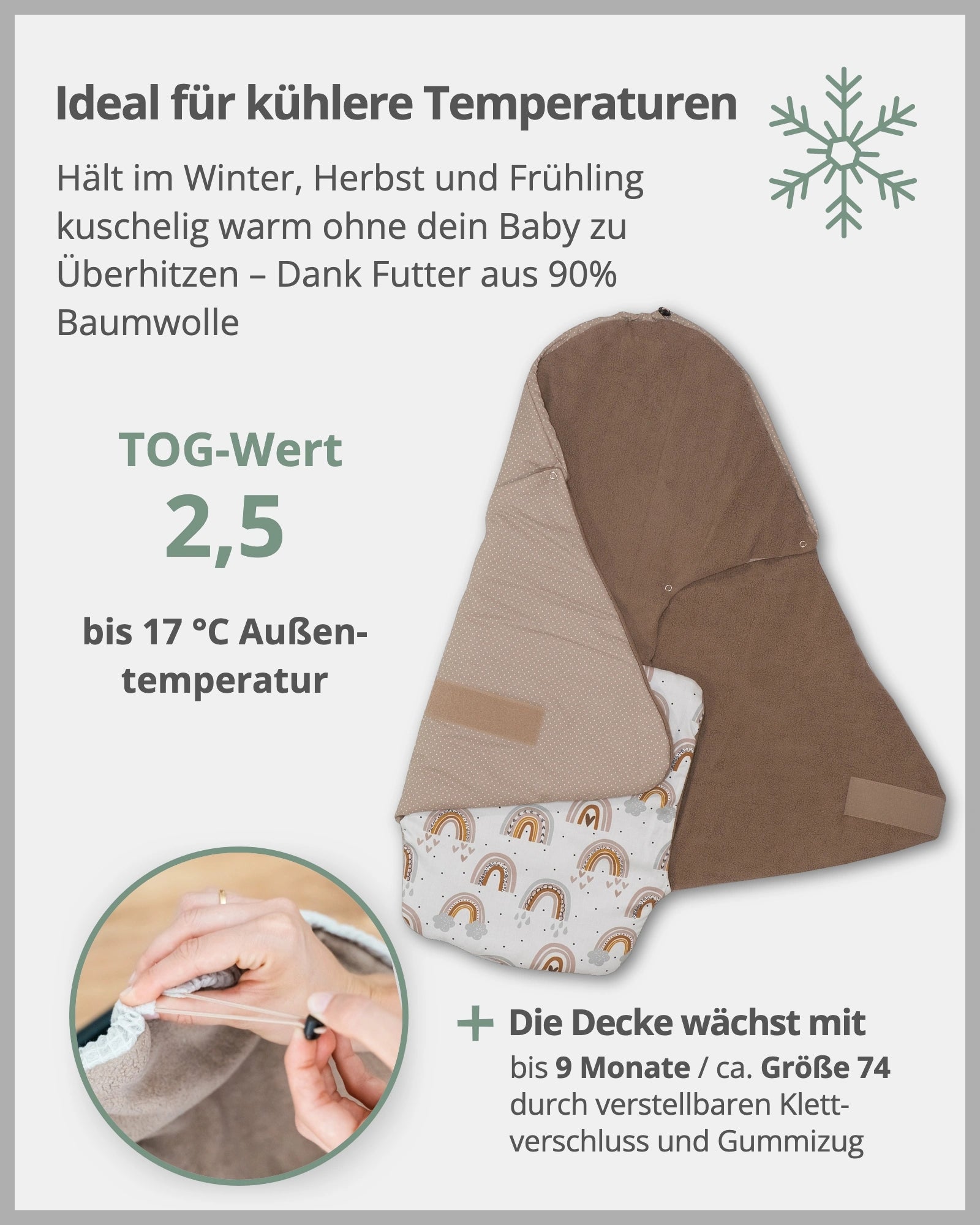 Einschlagdecke REGENBOGEN-ULLENBOOM Baby