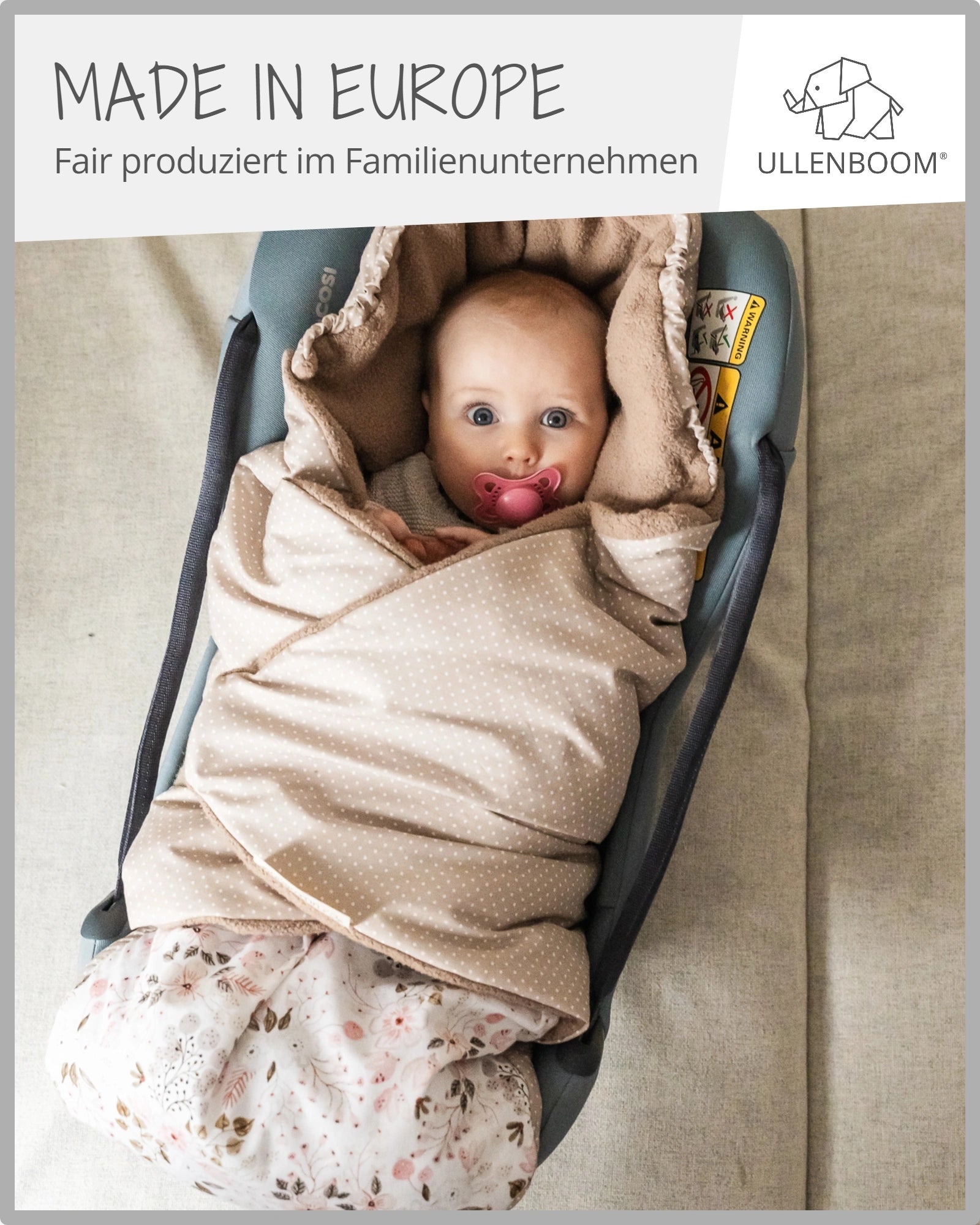 Einschlagdecke GRAUE STERNE-ULLENBOOM Baby