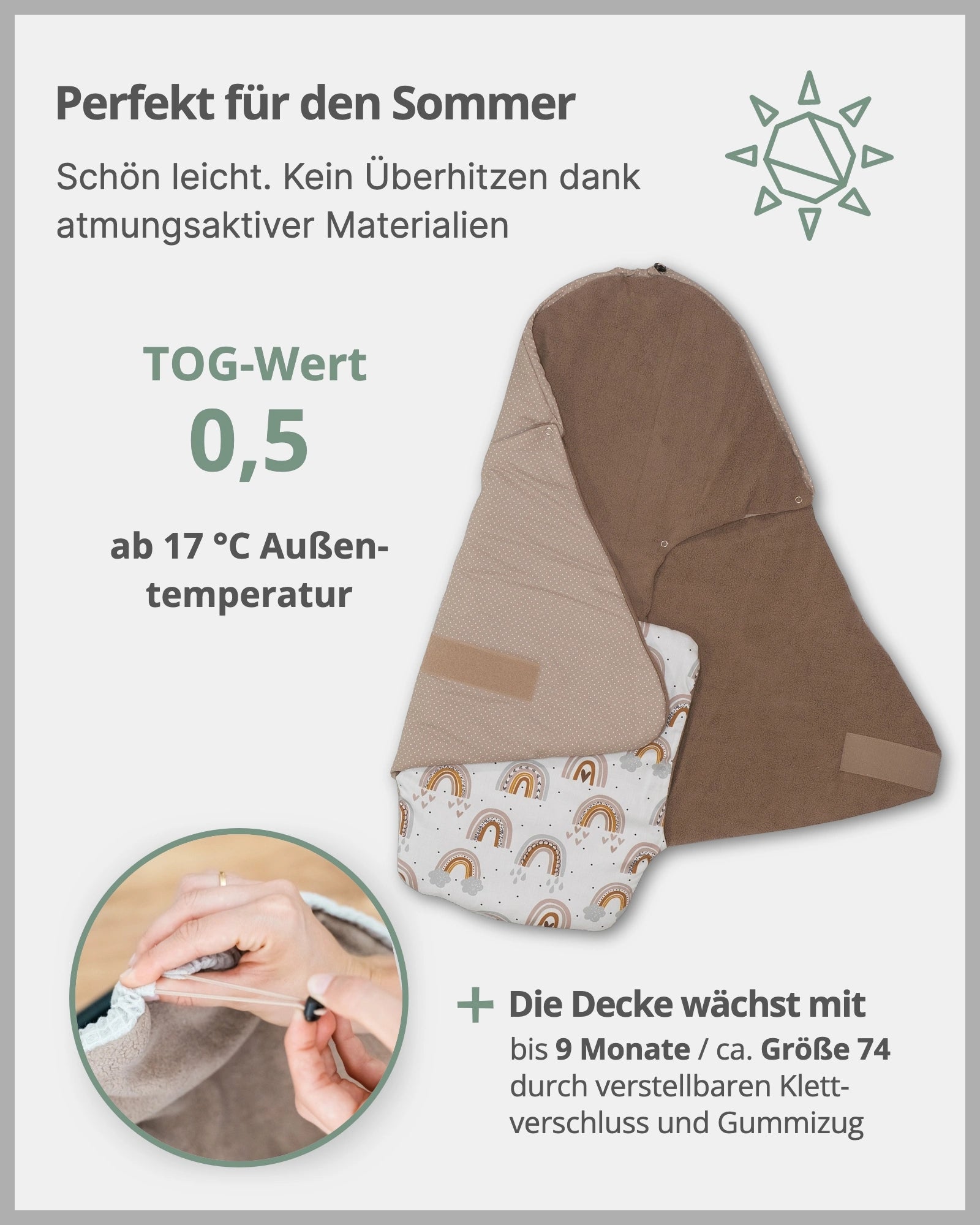 Einschlagdecke REGENBOGEN-ULLENBOOM Baby